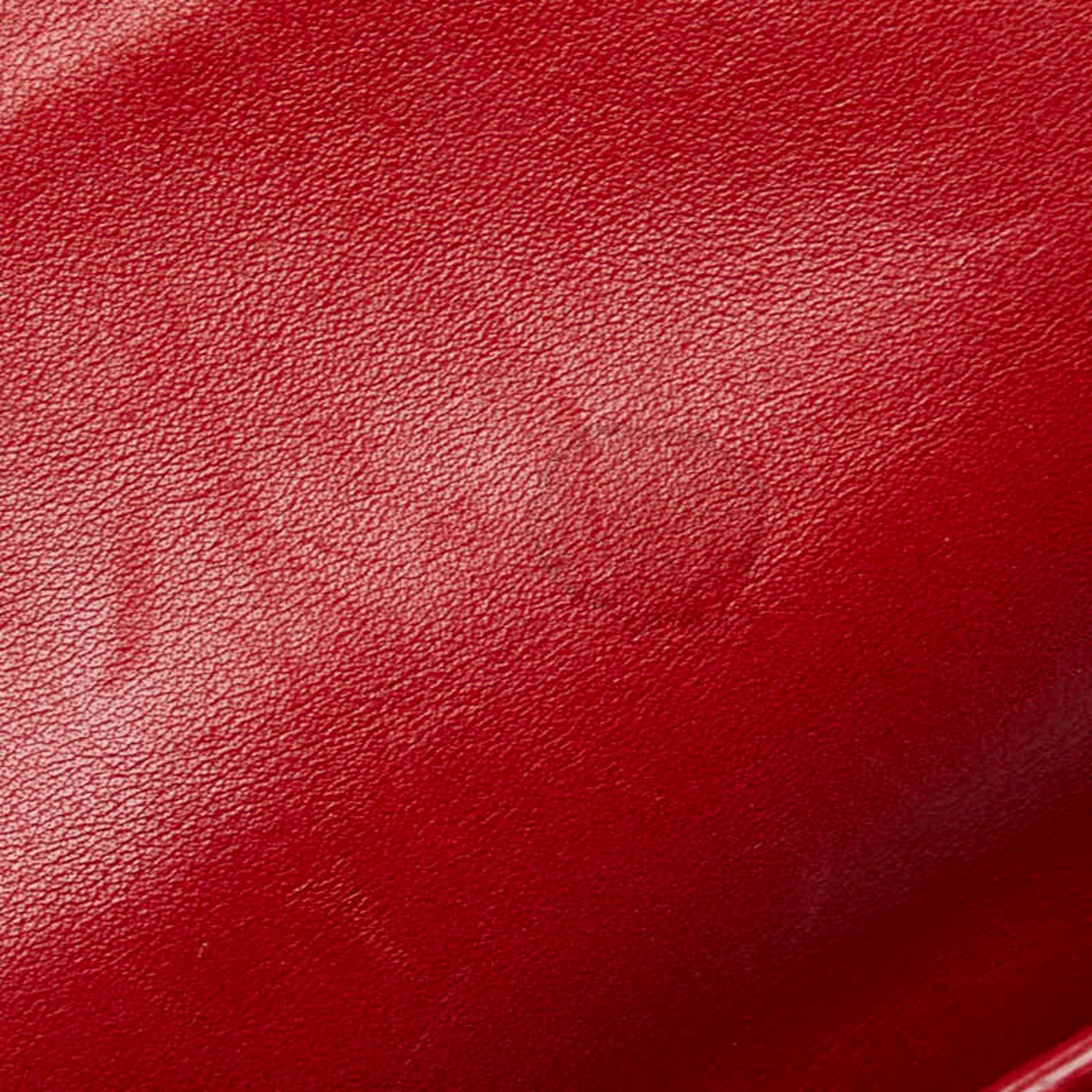 Saint Laurent Red Color Leather Handbag Shoulder Bag (Pre-Owned)