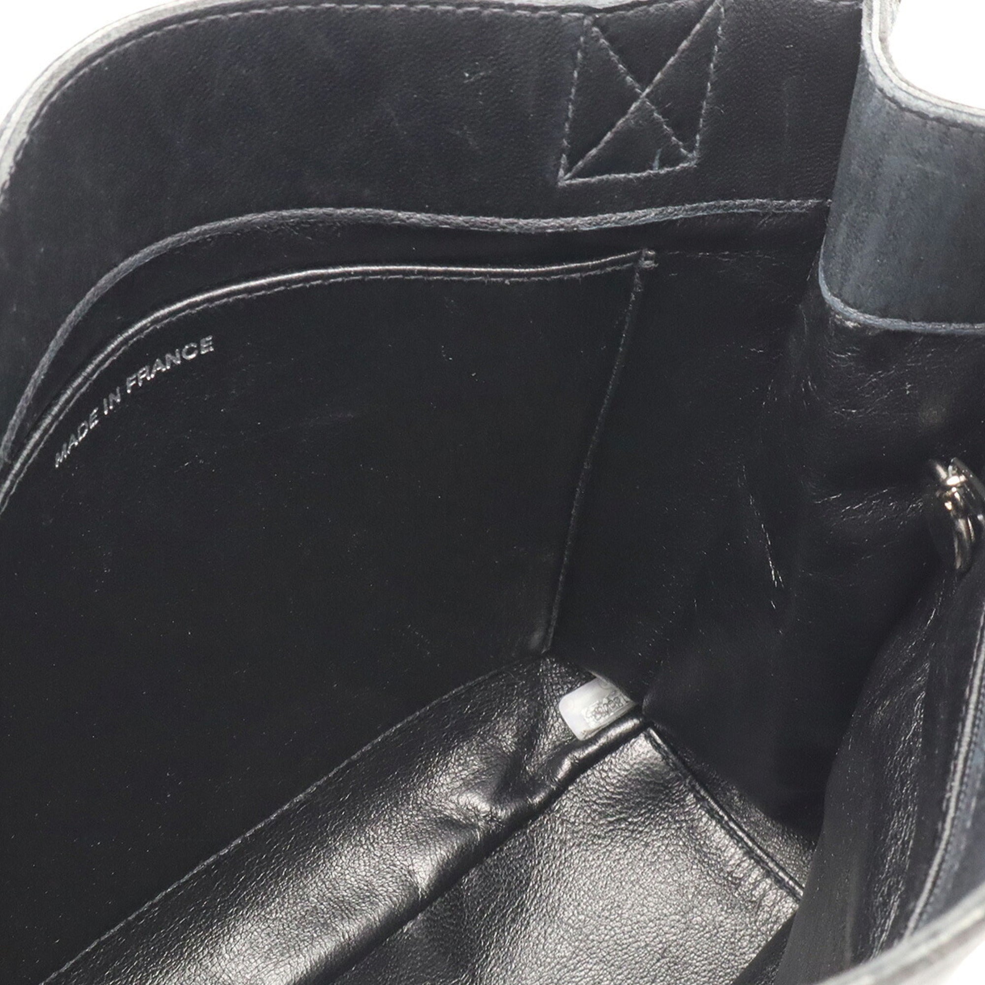 Chanel Black Leather Handbag Tote Bag (Pre-Owned)