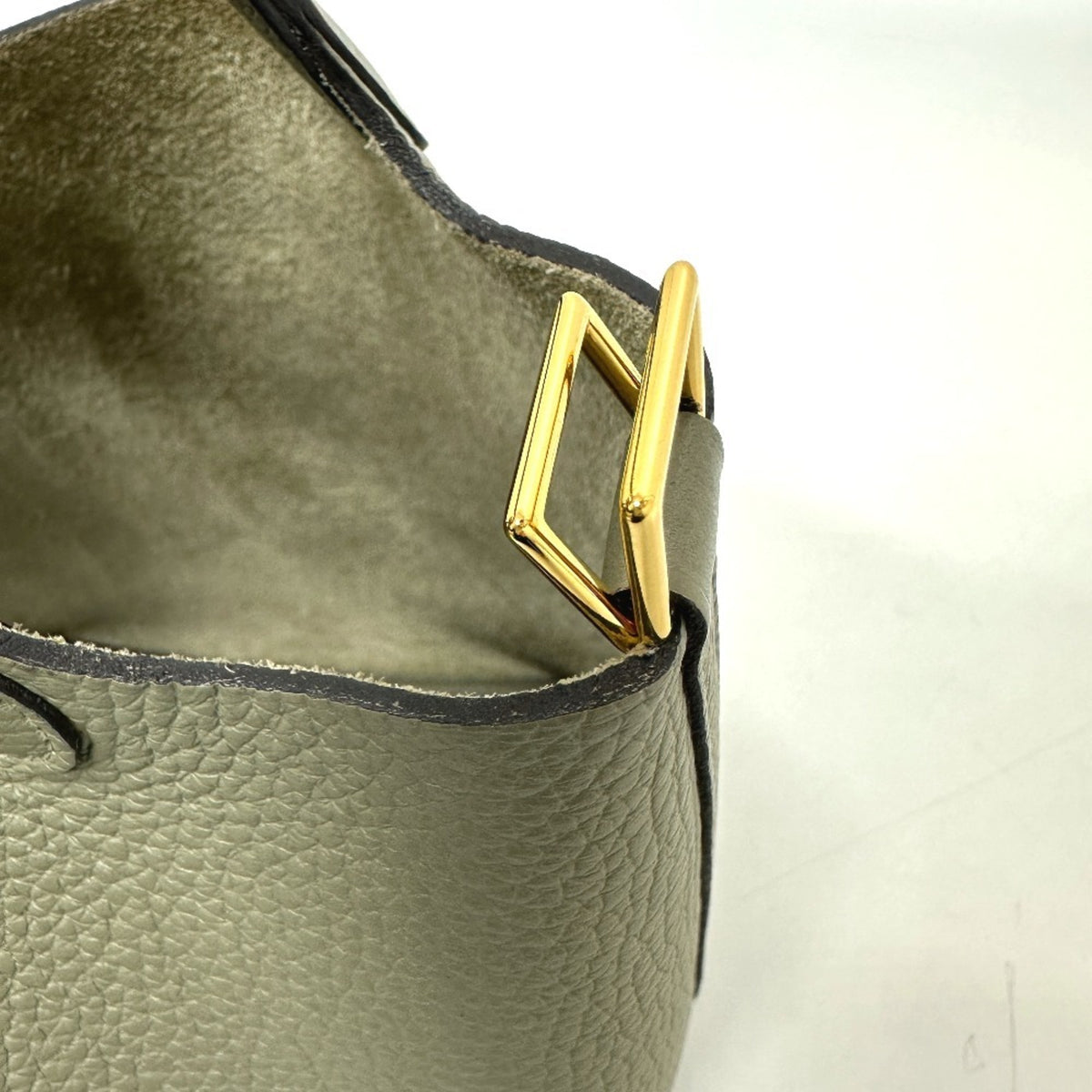 Hermes Picotin Gray Taurillon Clemence Leather Handbag (Pre-Owned)