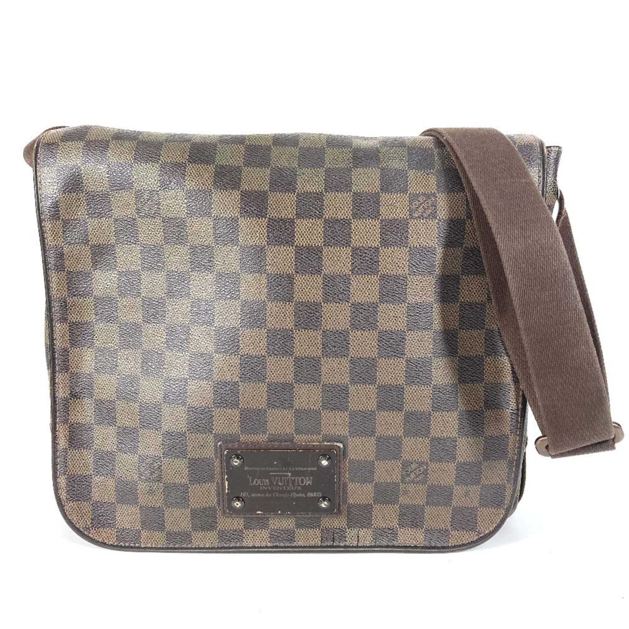 Louis Vuitton Damier Brown Ebene Damier Canvas Messenger Bag Shoulder Bag (Pre-Owned)