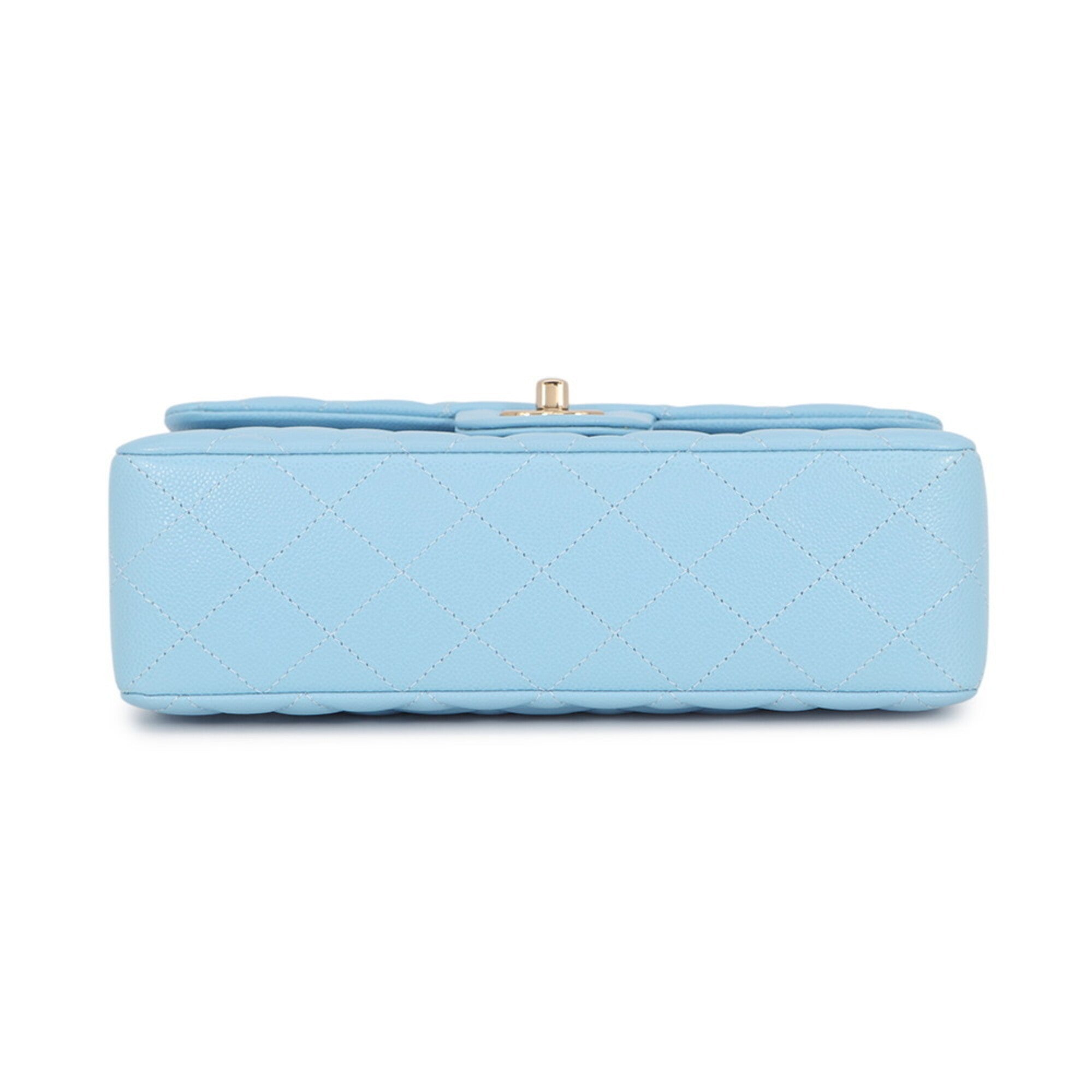 Chanel Sky Blue Grained Calfskin Handbag Shoulder Bag (Pre-Owned)