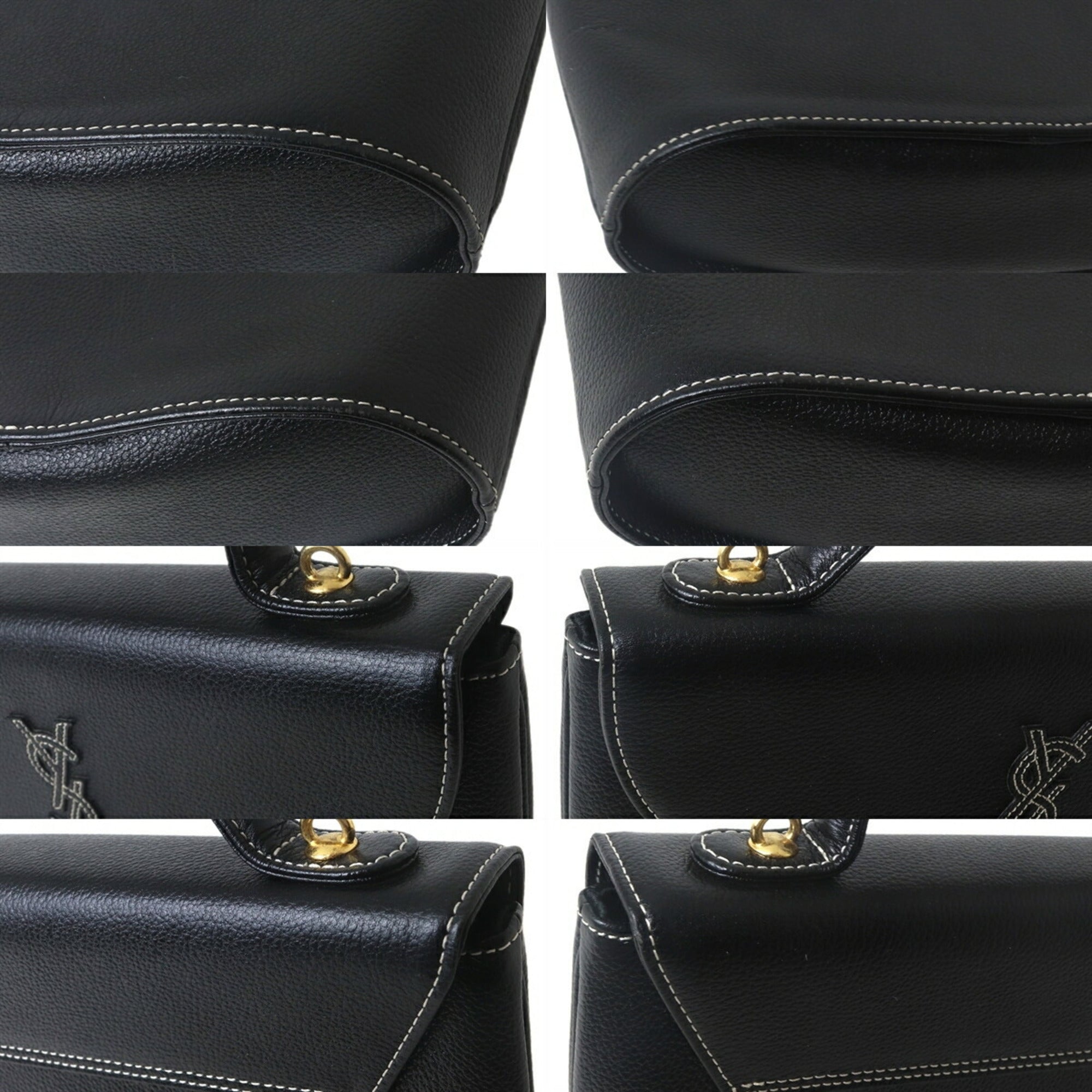 Yves Saint Laurent Black Leather Handbag (Pre-Owned)
