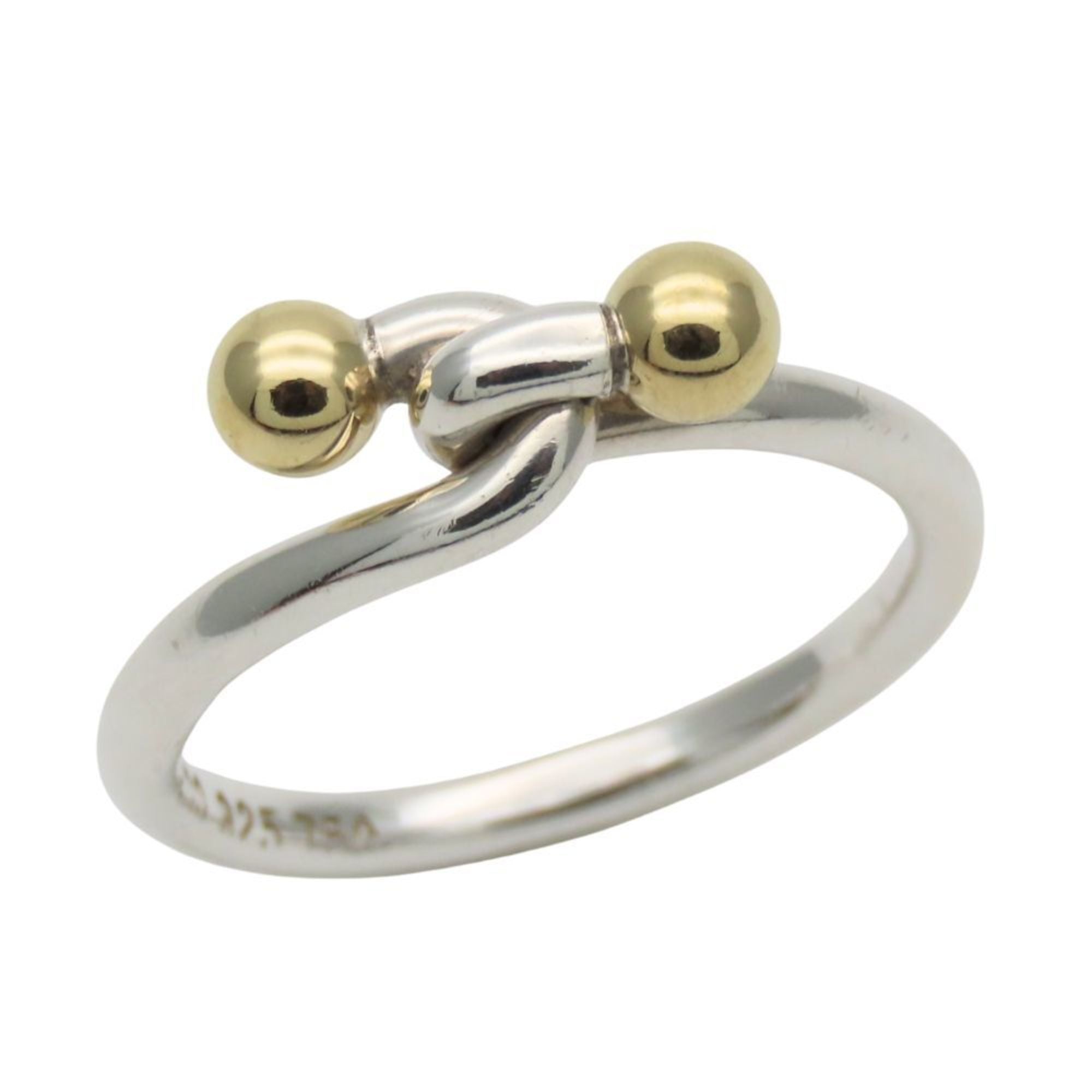 Tiffany Gold Silver Yellow Gold (18K) Silver 925 Band Ring (Pre-Owned)