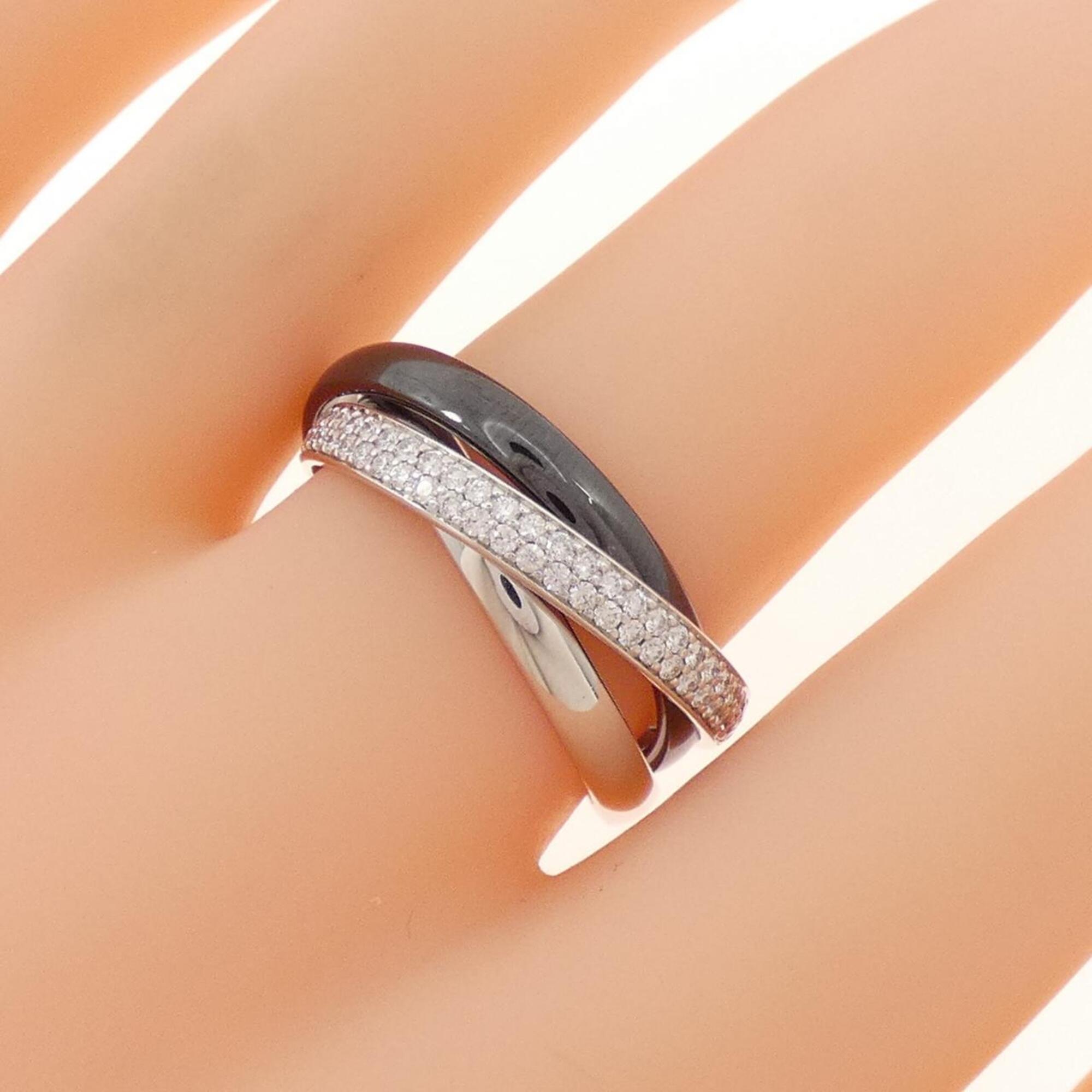 Cartier White Gold (18K) Ceramic Platinum 950 Band Ring (Pre-Owned)