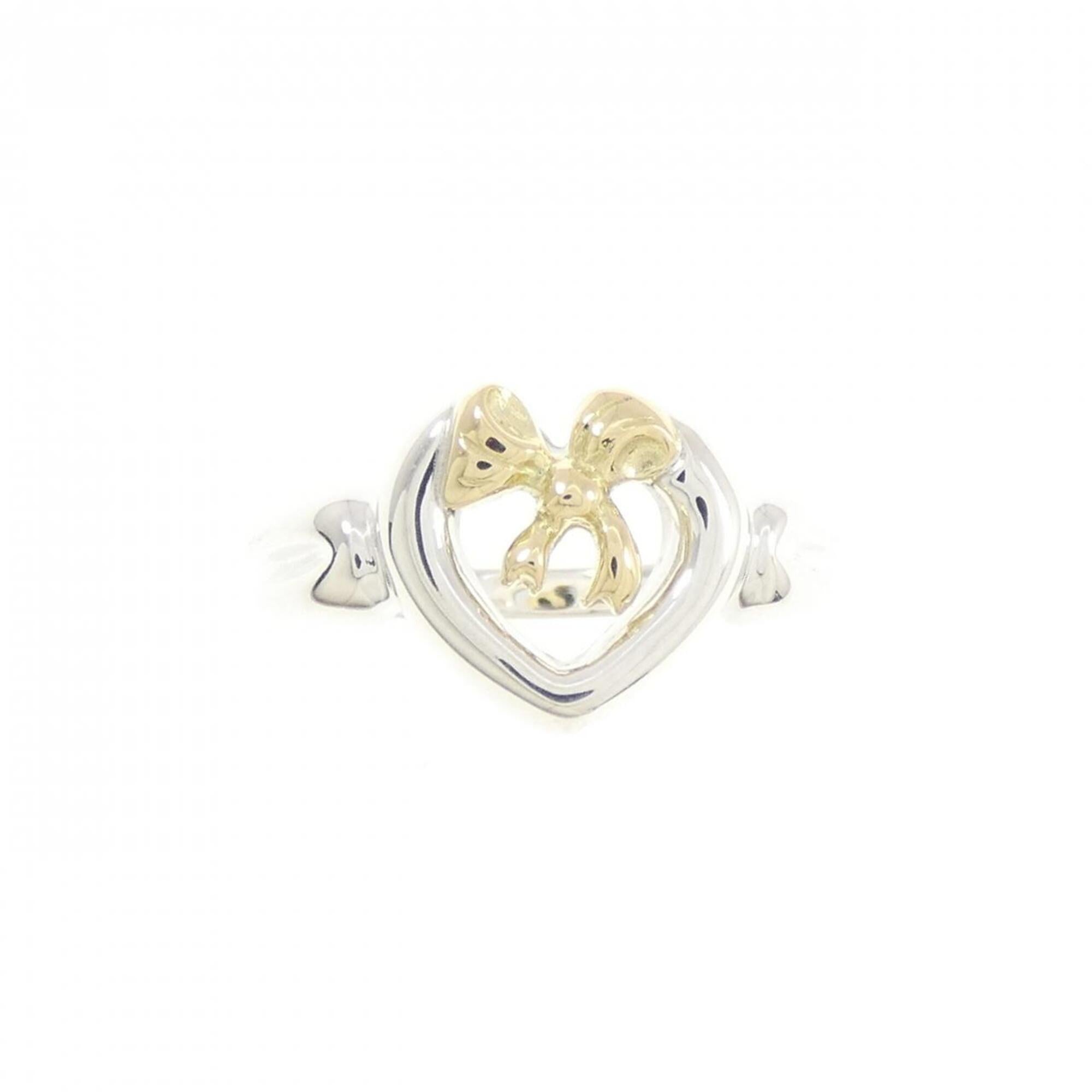 Tiffany Silver Yellow Gold Yellow Gold (18K) Silver 925 Band Ring (Pre-Owned)