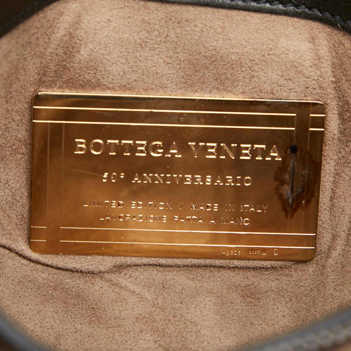 Bottega Veneta Brown Gray Patent Leather Silver 925 Leather Shoulder Bag (Pre-Owned)