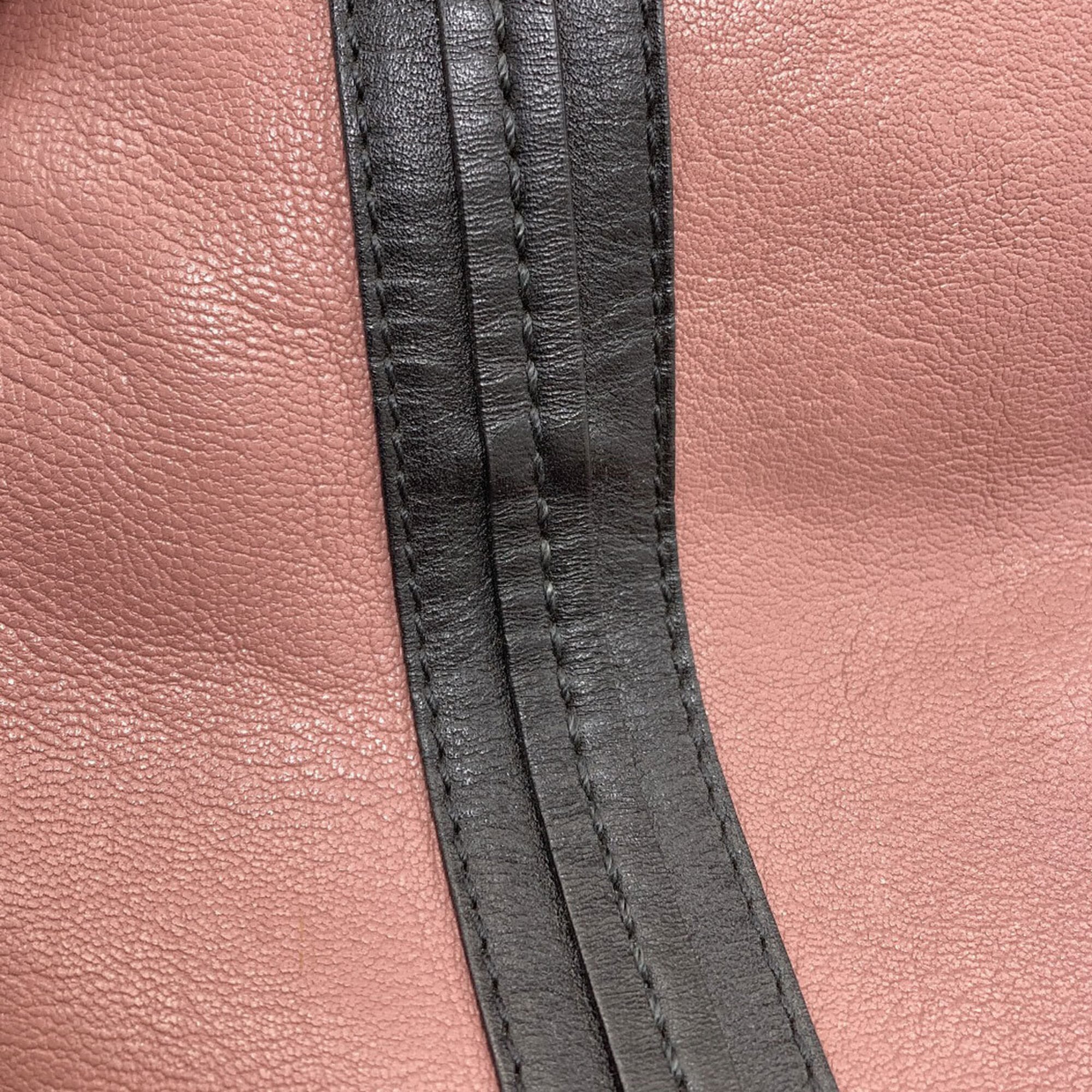 Chloé Alison Black Pink Leather Handbag (Pre-Owned)