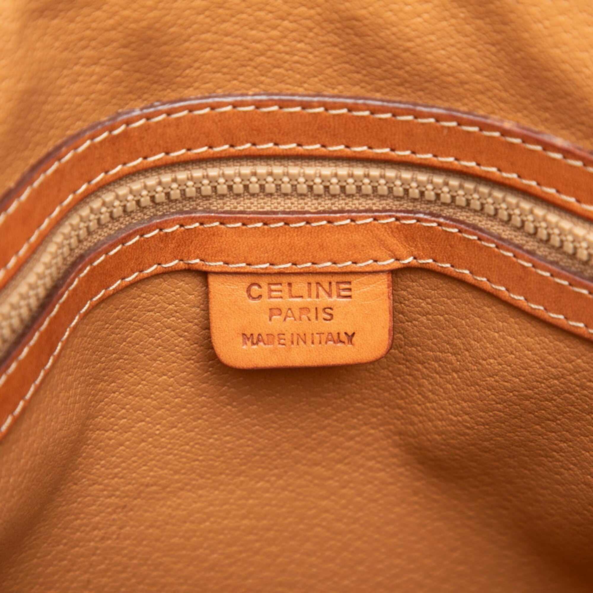Celine Macadam Brown Pvc Leather Handbag Shoulder Bag (Pre-Owned)