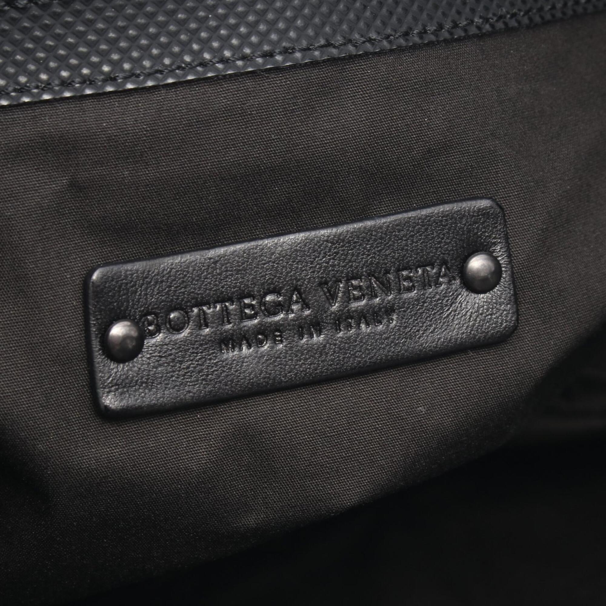 Bottega Veneta Black Leather Handbag Shoulder Bag (Pre-Owned)