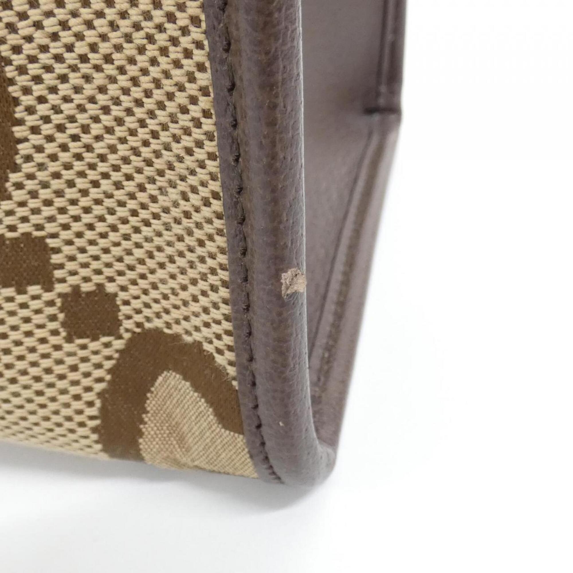 Gucci Brown Camel Gg Canvas Handbag (Pre-Owned)