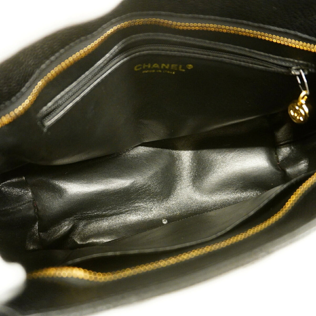 Chanel Black Grained Calfskin Tote Bag (Pre-Owned)
