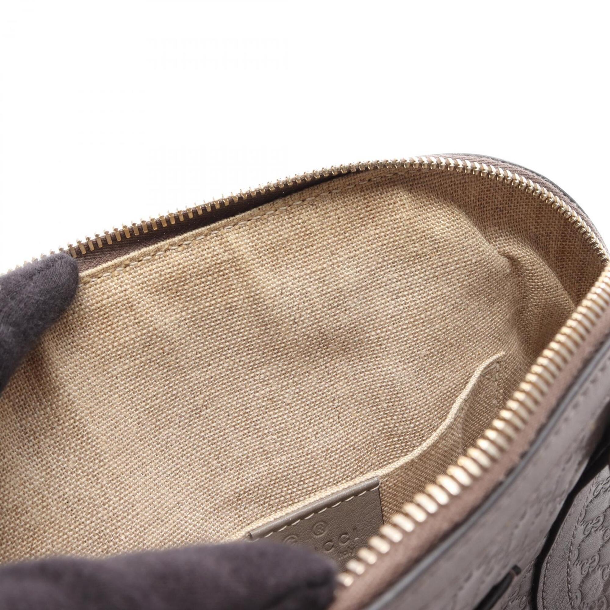 Gucci Gray Leather Handbag (Pre-Owned)