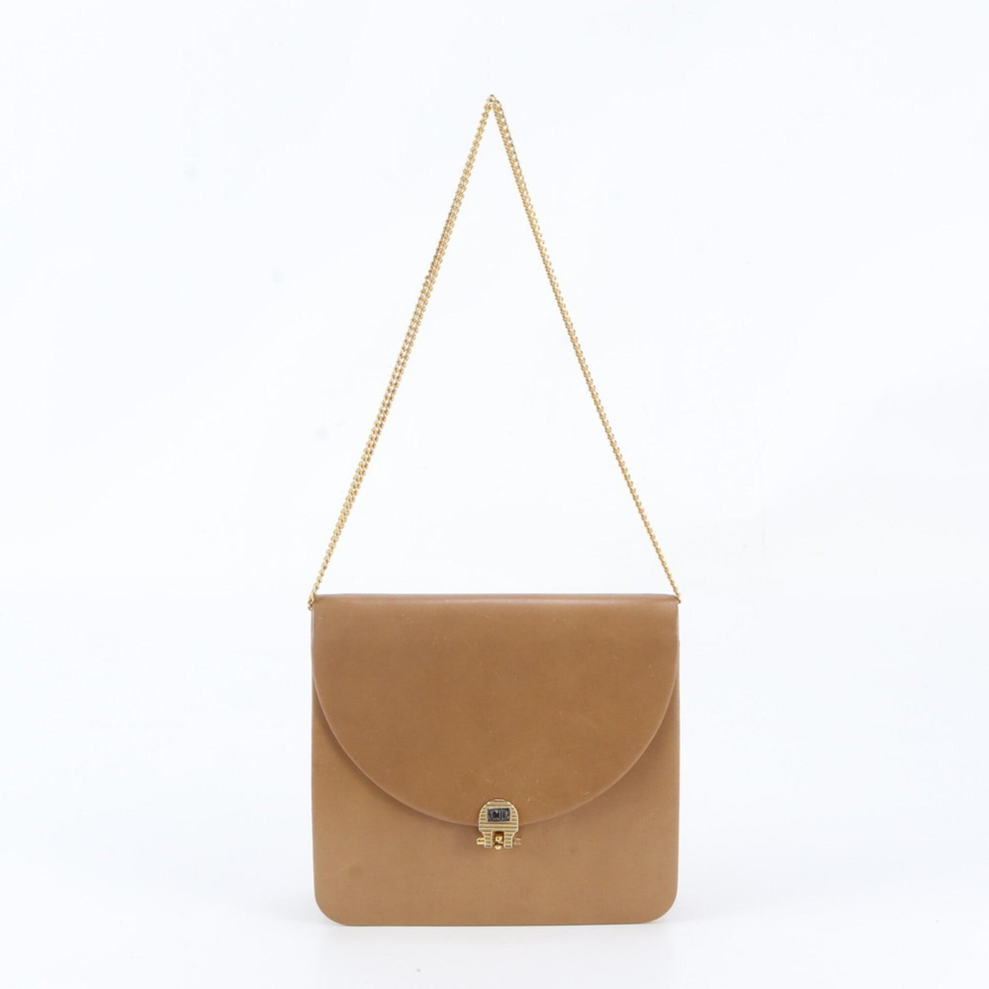 Christian Dior Beige Leather Shoulder Bag Tote Bag (Pre-Owned)