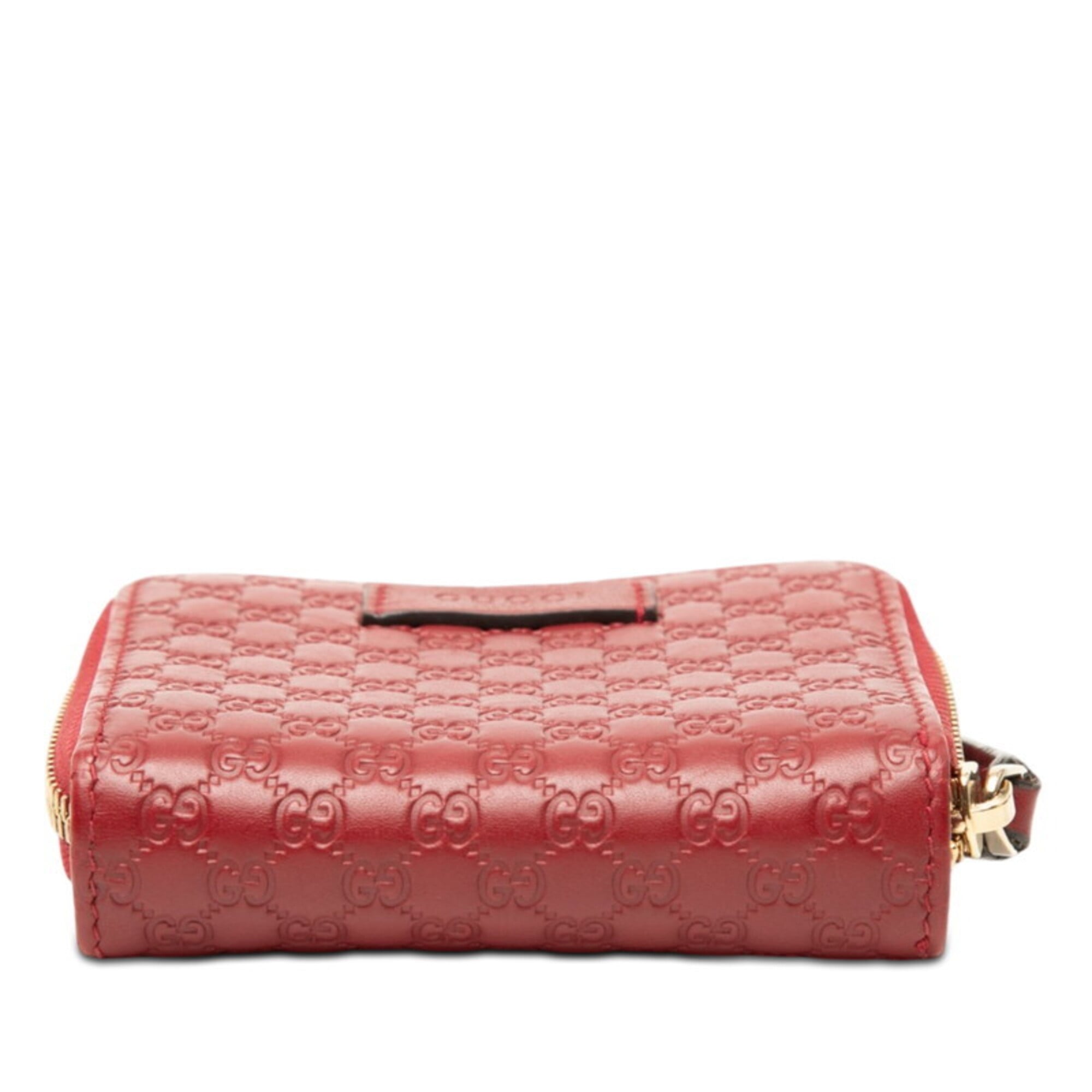 Gucci Red Color Leather Wallet (Bi-Fold) (Pre-Owned)