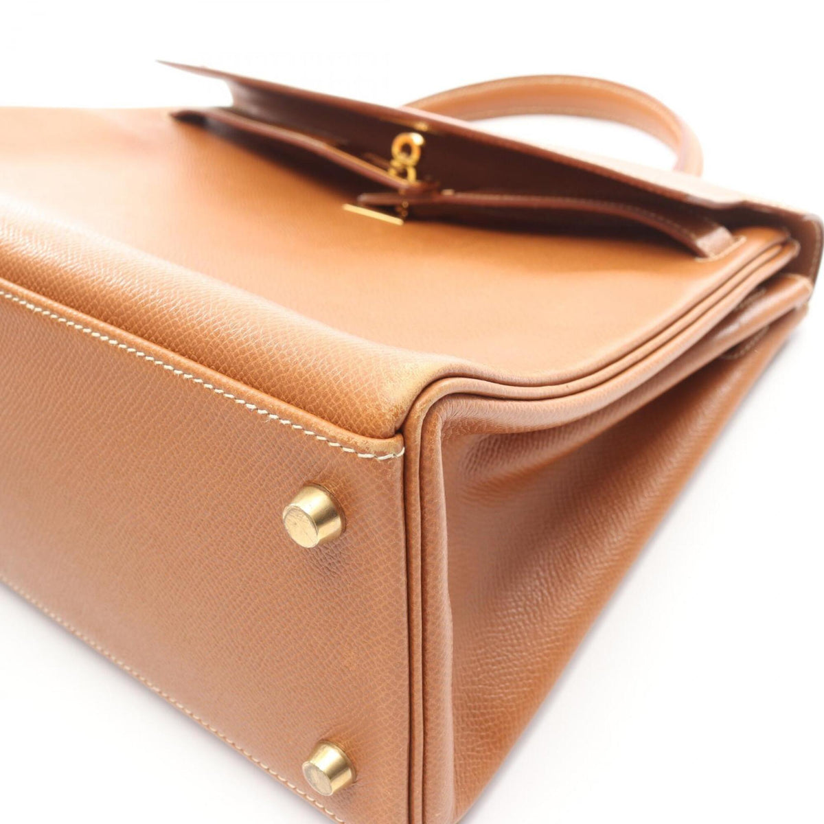 Hermes Brown Courchevel Leather Handbag (Pre-Owned)