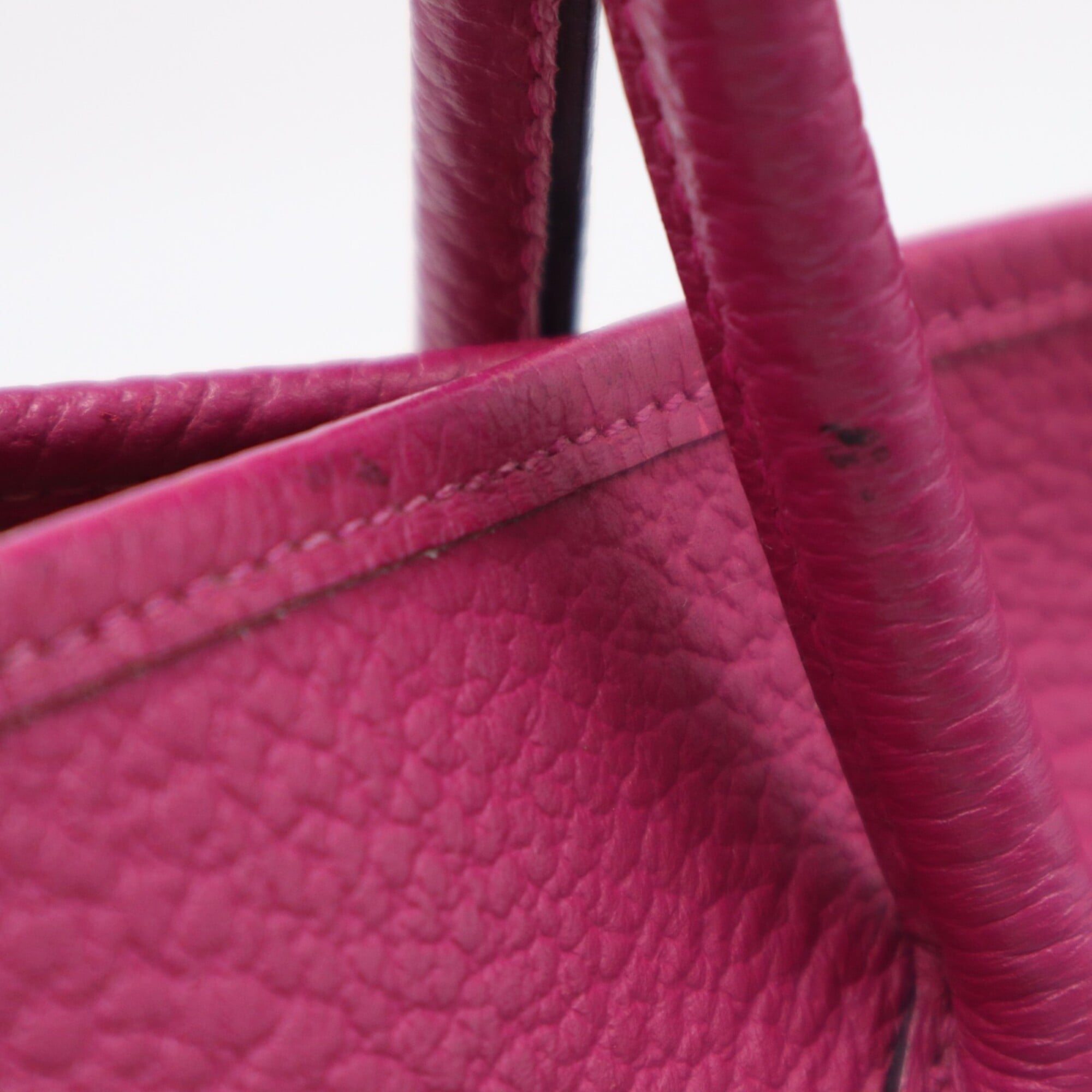 Hermes Garden Purple Negonda Leather Handbag (Pre-Owned)