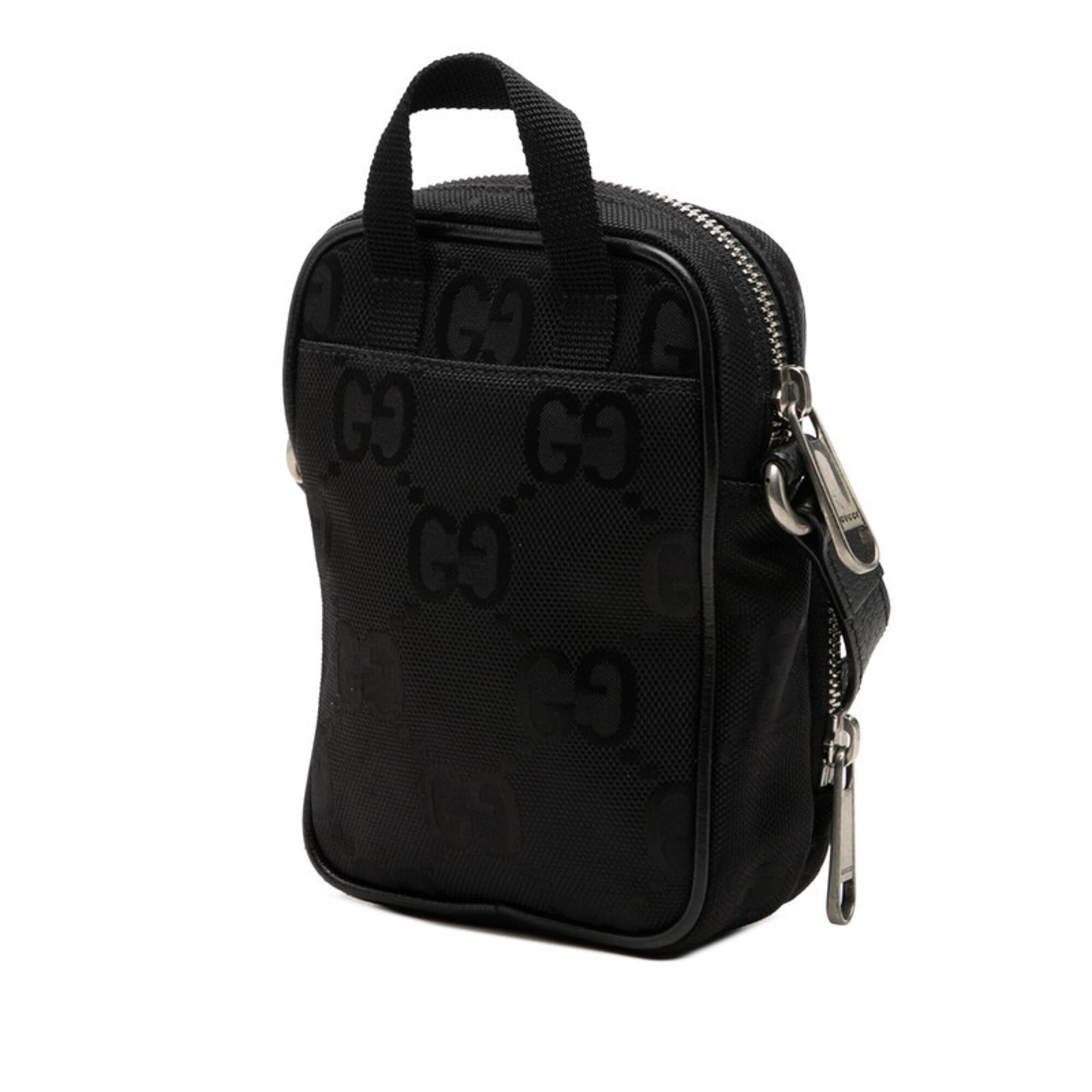 Gucci Black Nylon Leather Shoulder Bag (Pre-Owned)