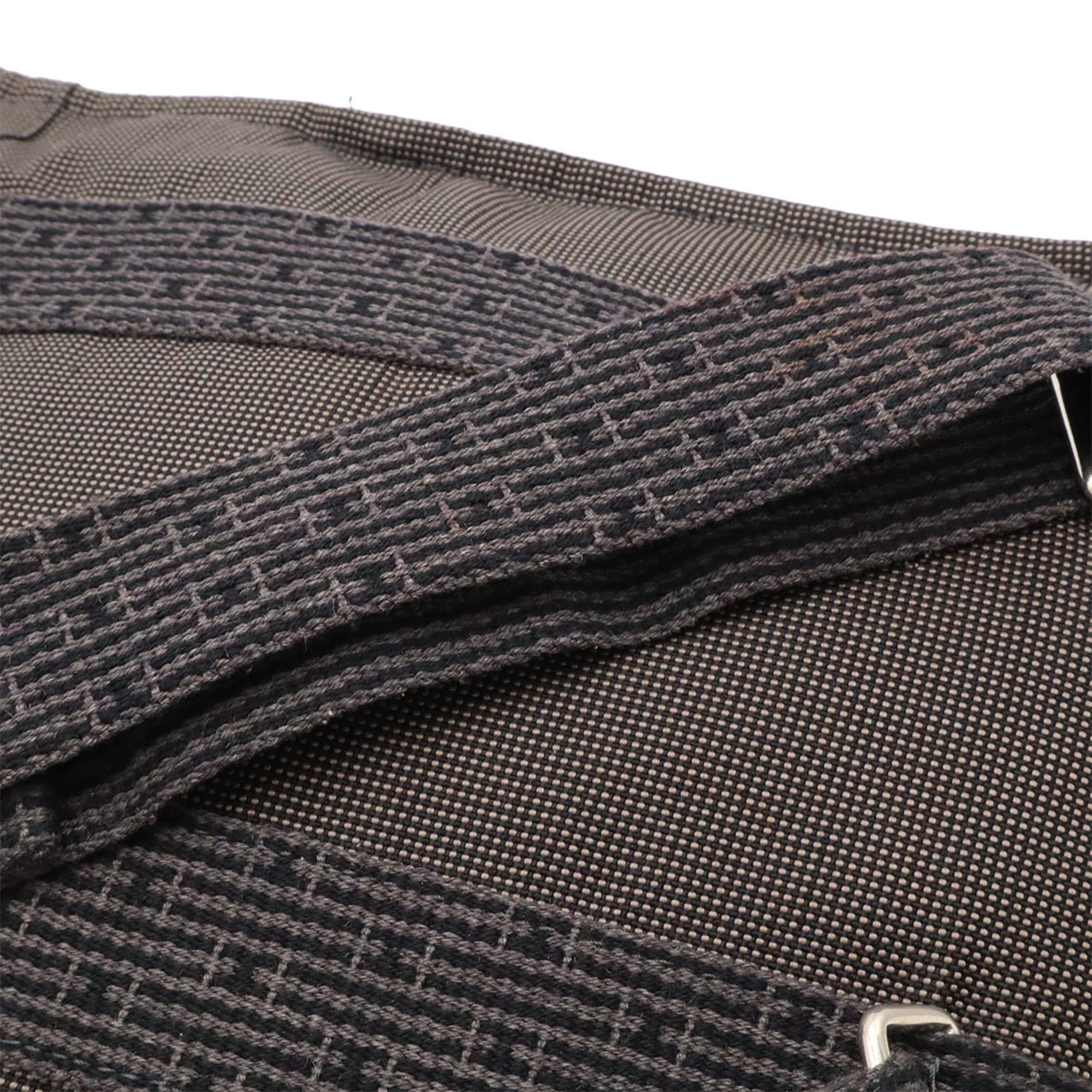 Hermes Gray Canvas Backpack Shoulder Bag (Pre-Owned)