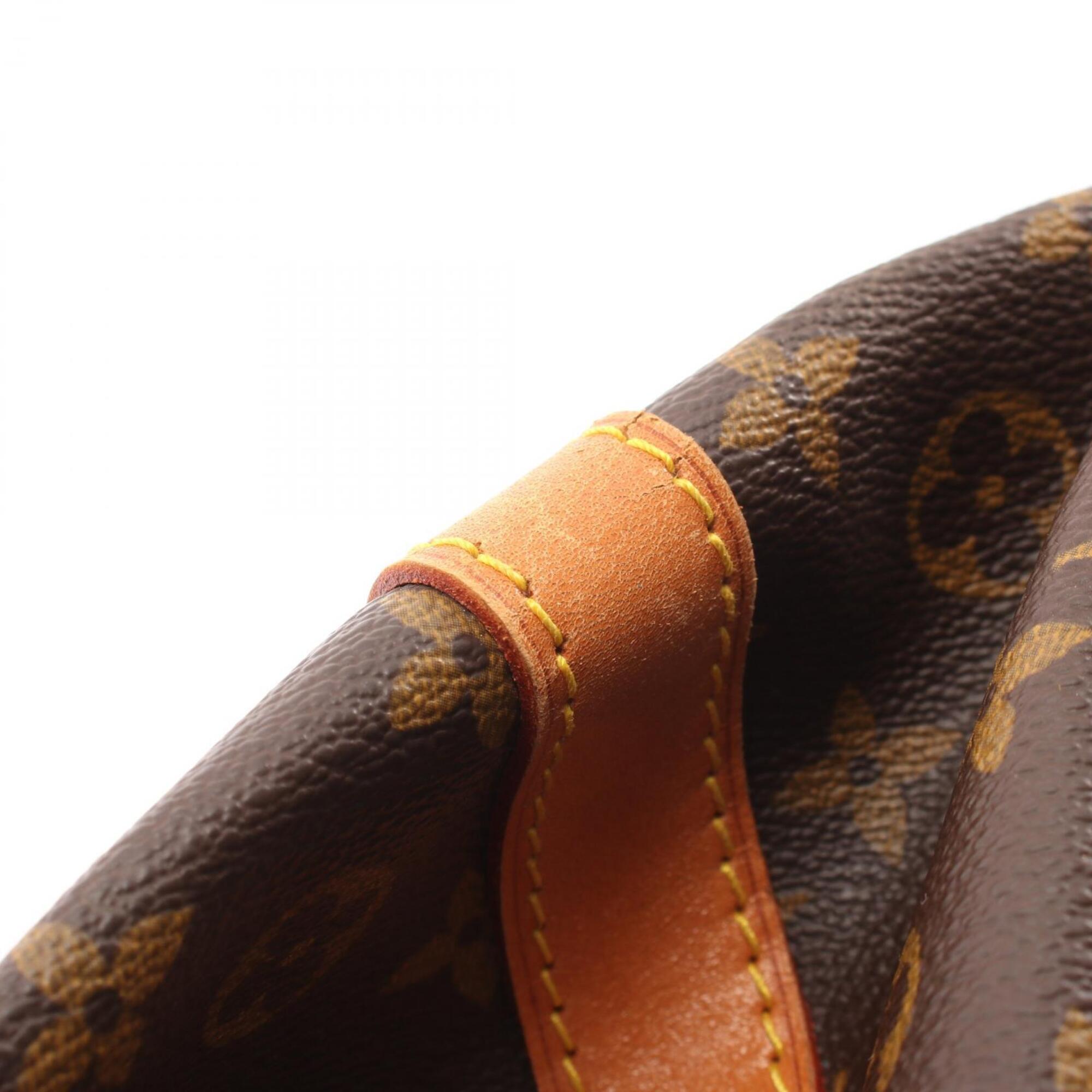 Louis Vuitton Brown Monogram Coated Canvas Monogram Leather Boston Bag Handbag (Pre-Owned)