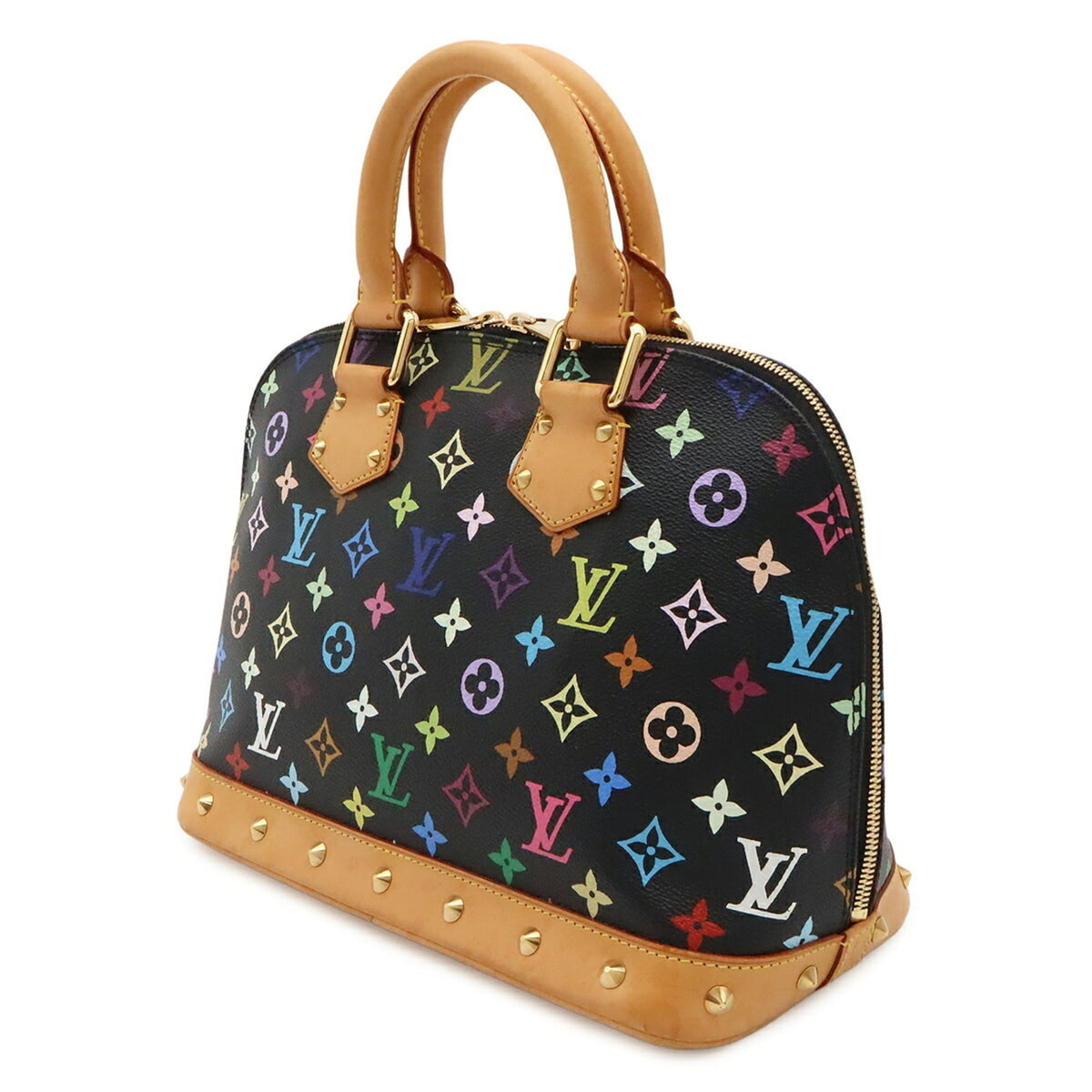 Louis Vuitton Noir Monogram Canvas Pvc Coated Canvas Handbag (Pre-Owned)