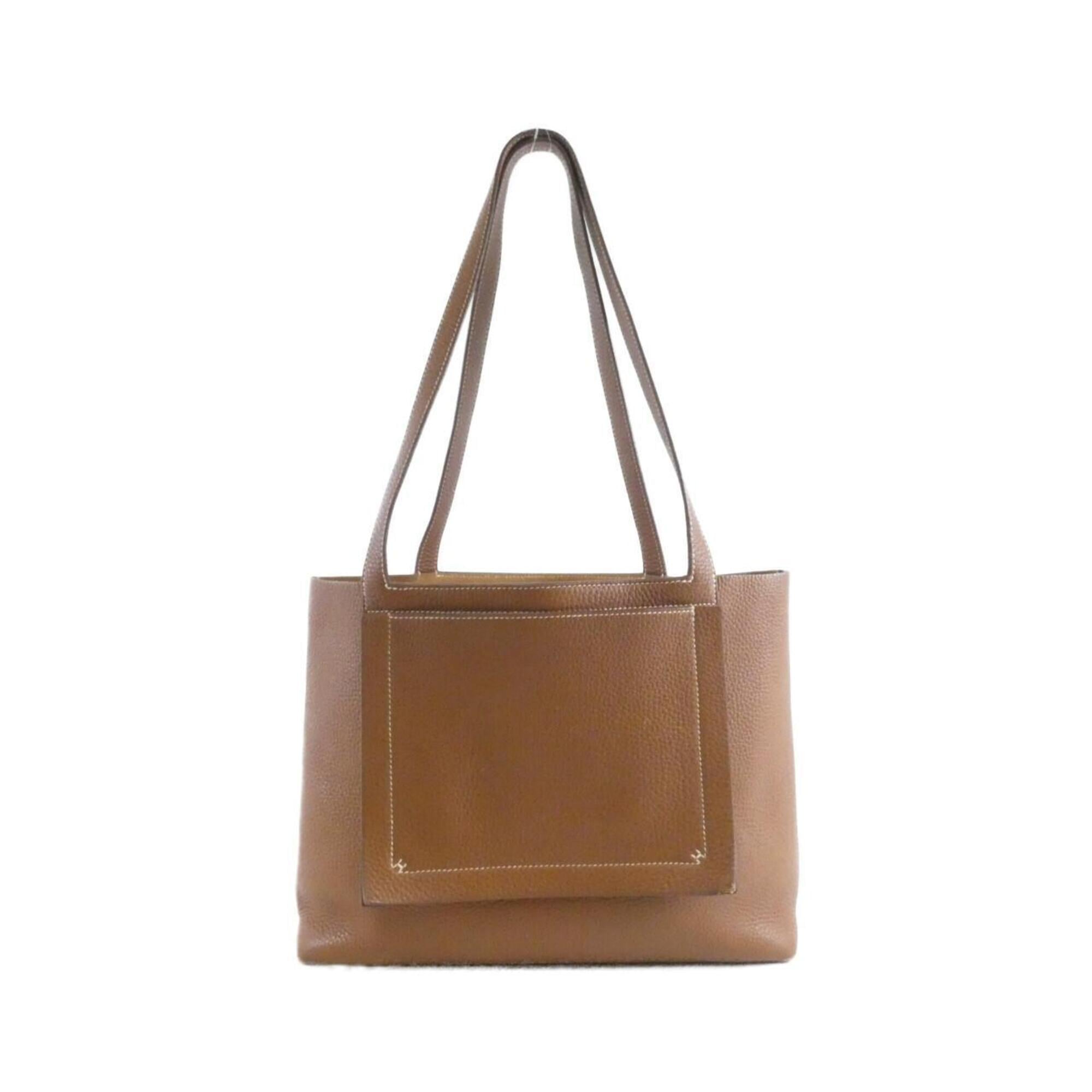 Hermes Gold Taurillon Clemence Leather Handbag (Pre-Owned)