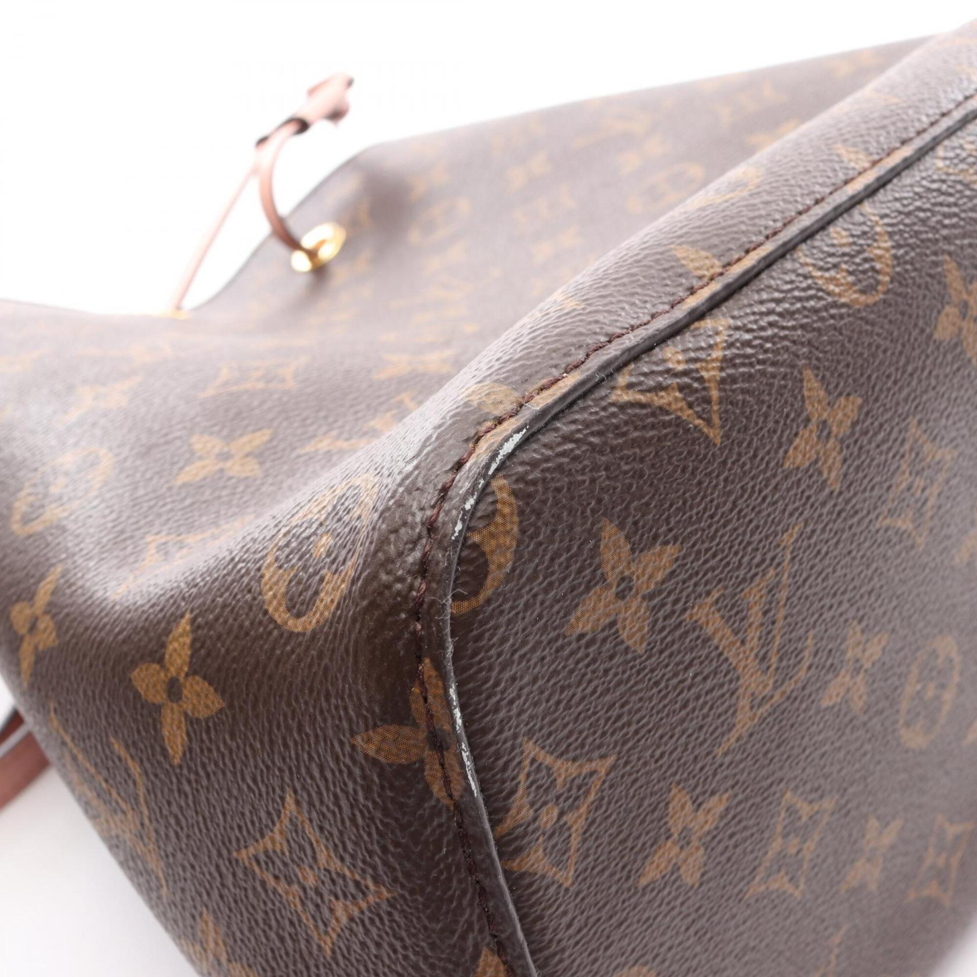 Louis Vuitton Brown Pink Coated Canvas Leather Handbag Shoulder Bag (Pre-Owned)