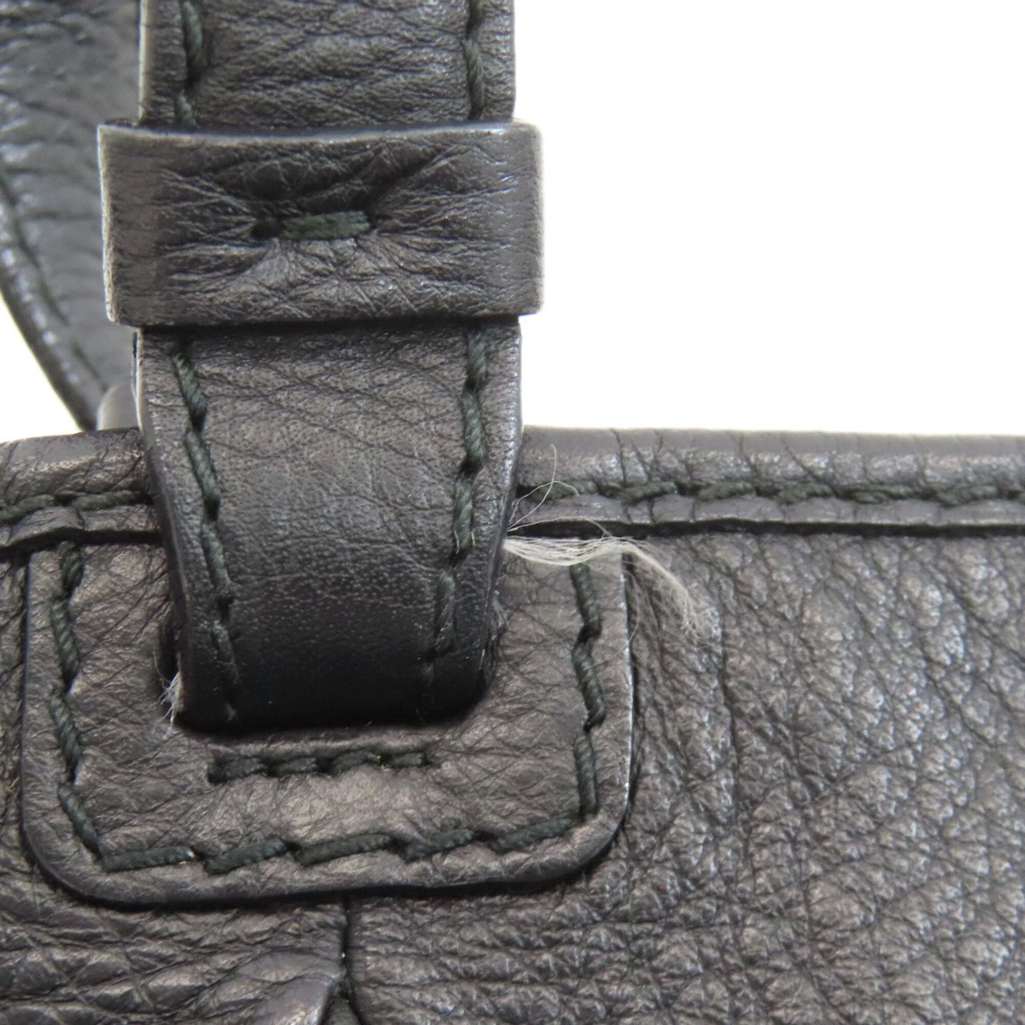 Salvatore Ferragamo Black Leather Tote Bag (Pre-Owned)