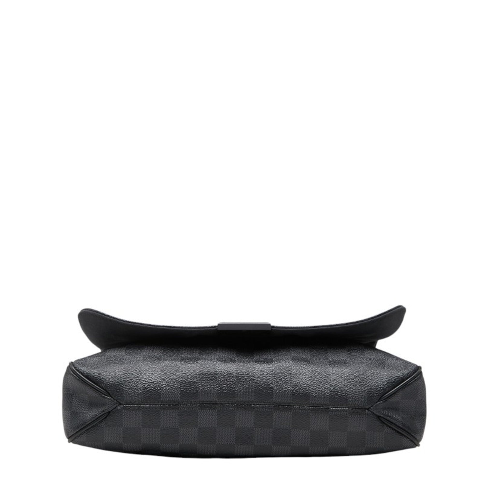 Louis Vuitton Black Pvc Leather Messenger Bag Shoulder Bag (Pre-Owned)