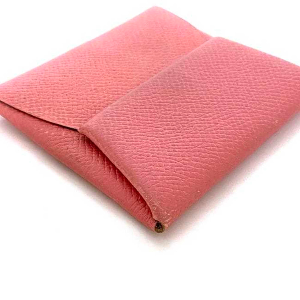 Hermes Pink Leather Togo Leather Coin Purse/Coin Case (Pre-Owned)
