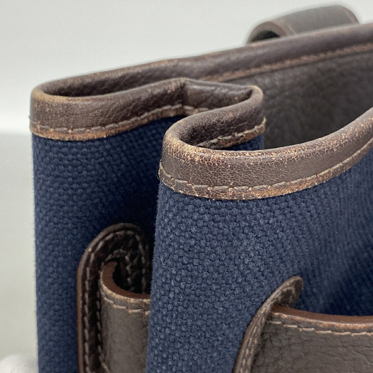 Hermes Brown Navy Toile H Tote Bag (Pre-Owned)