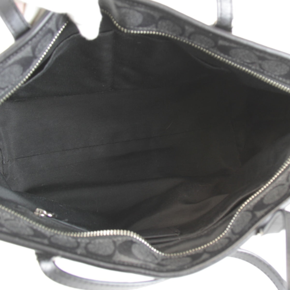 Coach Signature Black Leather Tote Bag (Pre-Owned)