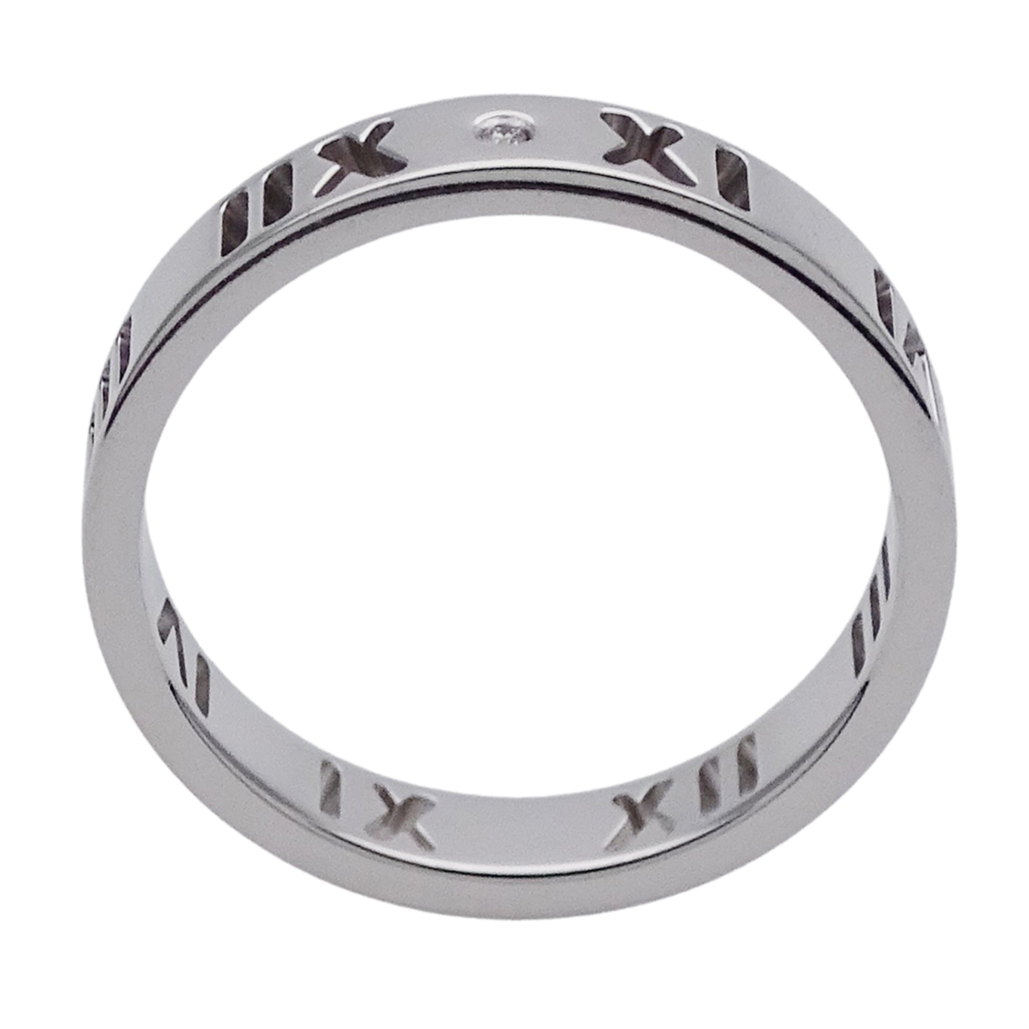 Tiffany Atlas White Gold White Gold (18K) Band Ring (Pre-Owned)