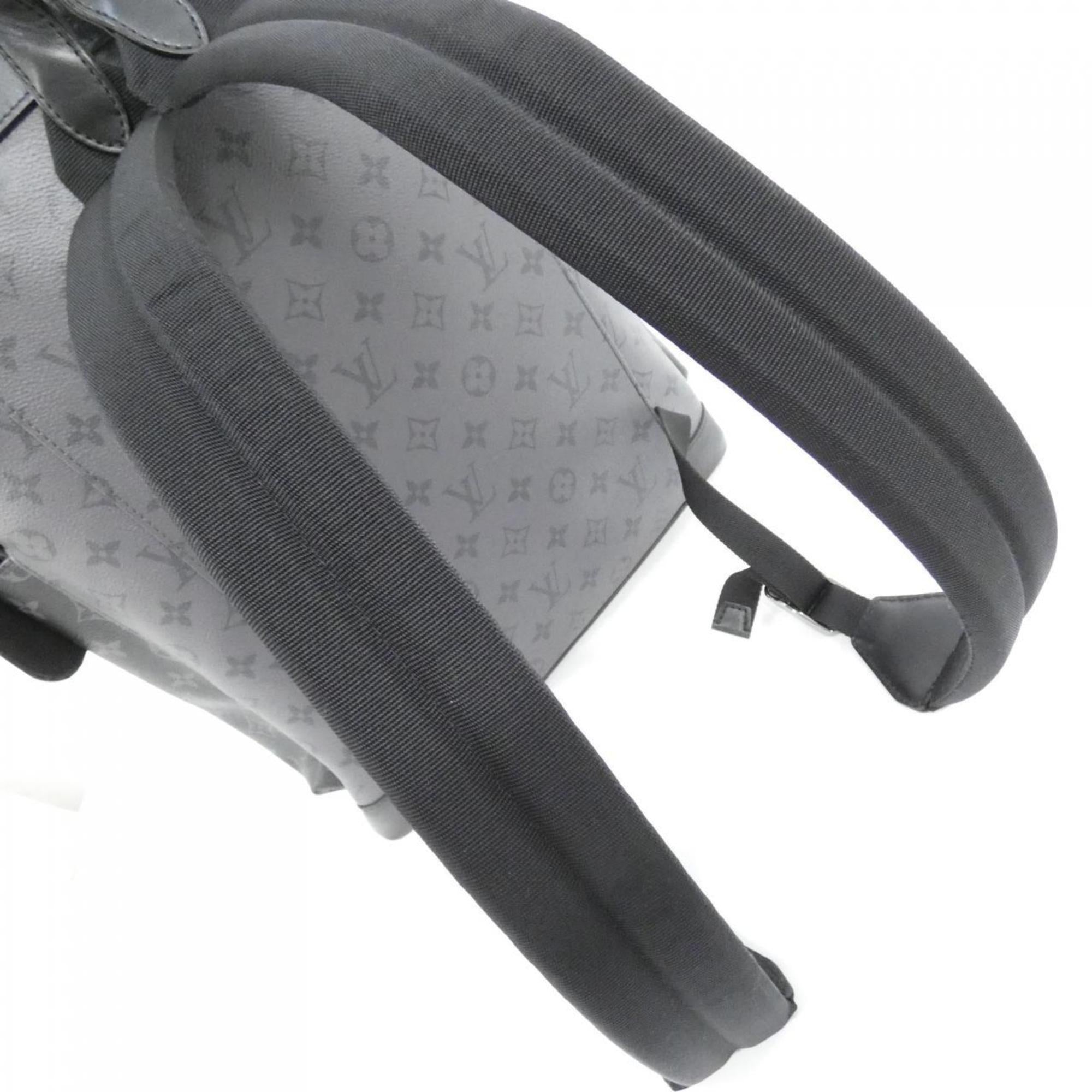 Louis Vuitton Black Coated Canvas Backpack (Pre-Owned)
