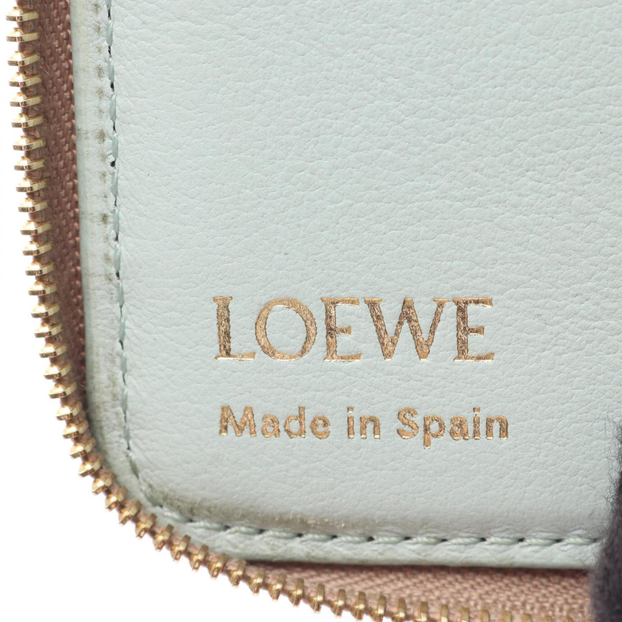 Loewe Beige Blue Leather Wallet (Bi-Fold) (Pre-Owned)