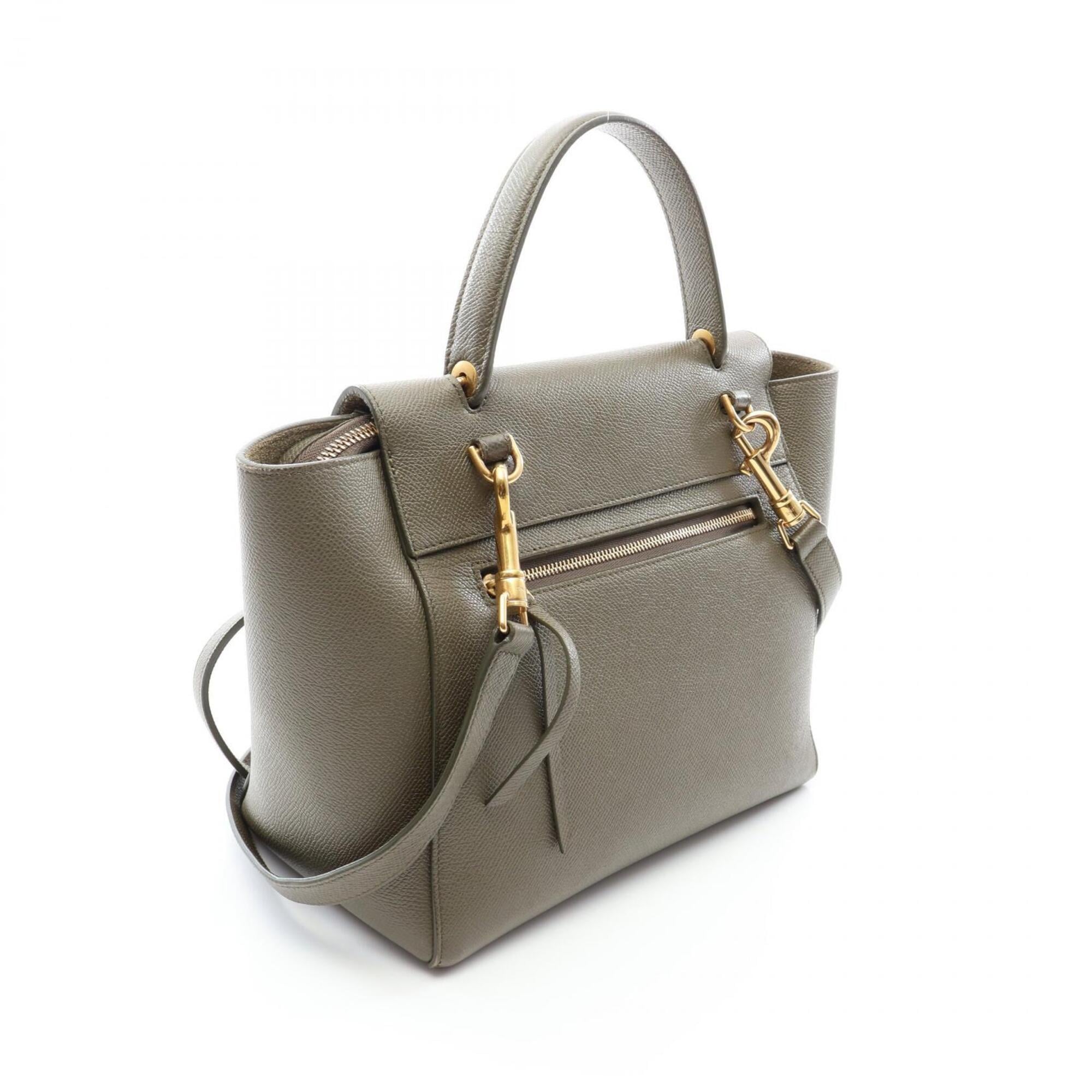 Celine Khaki Leather Handbag (Pre-Owned)