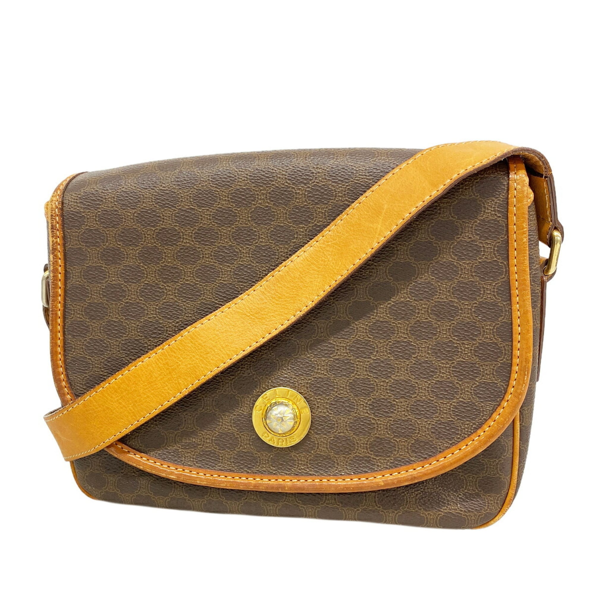 Celine Brown Pvc Shoulder Bag (Pre-Owned)