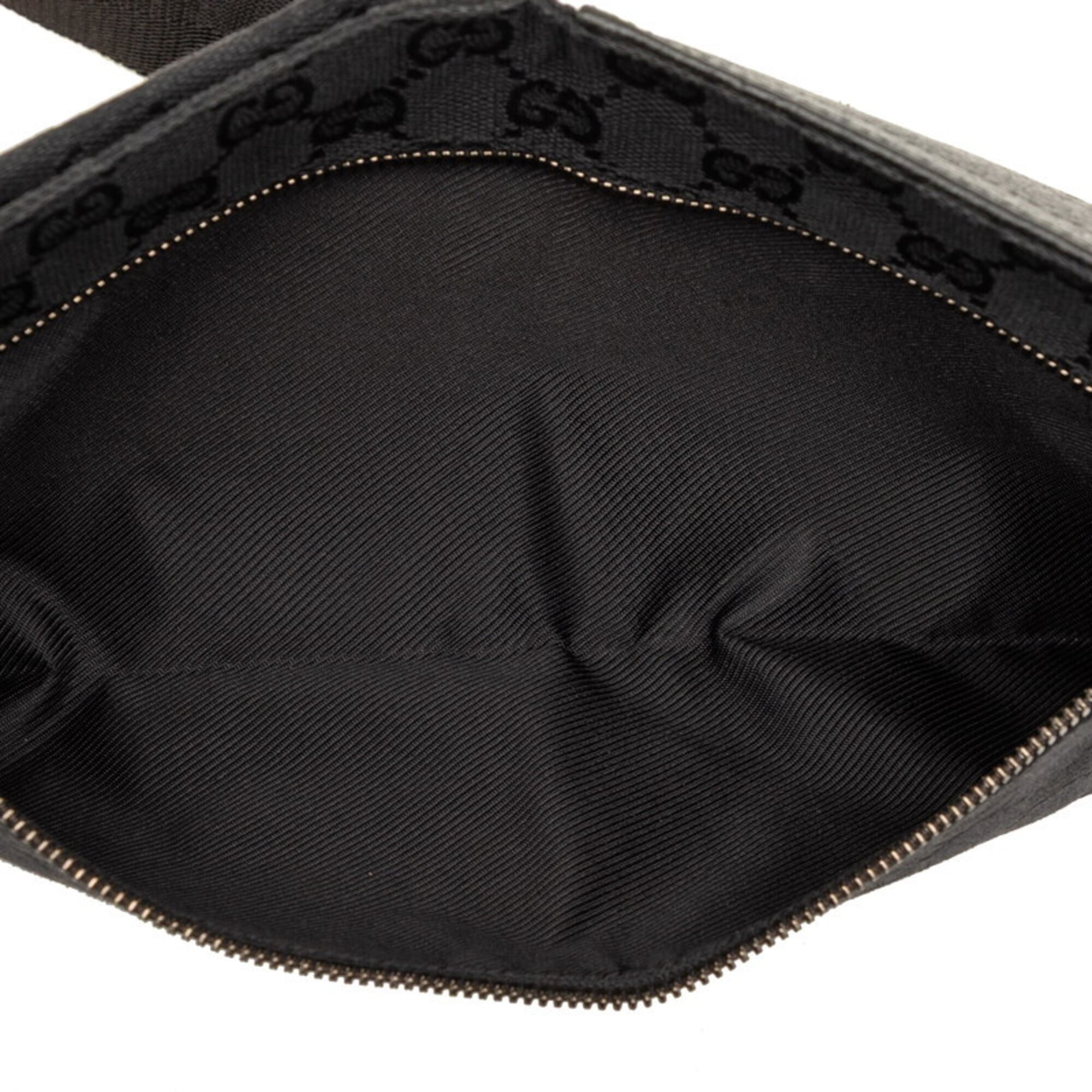 Gucci Black Canvas Leather Fanny Pack (Pre-Owned)