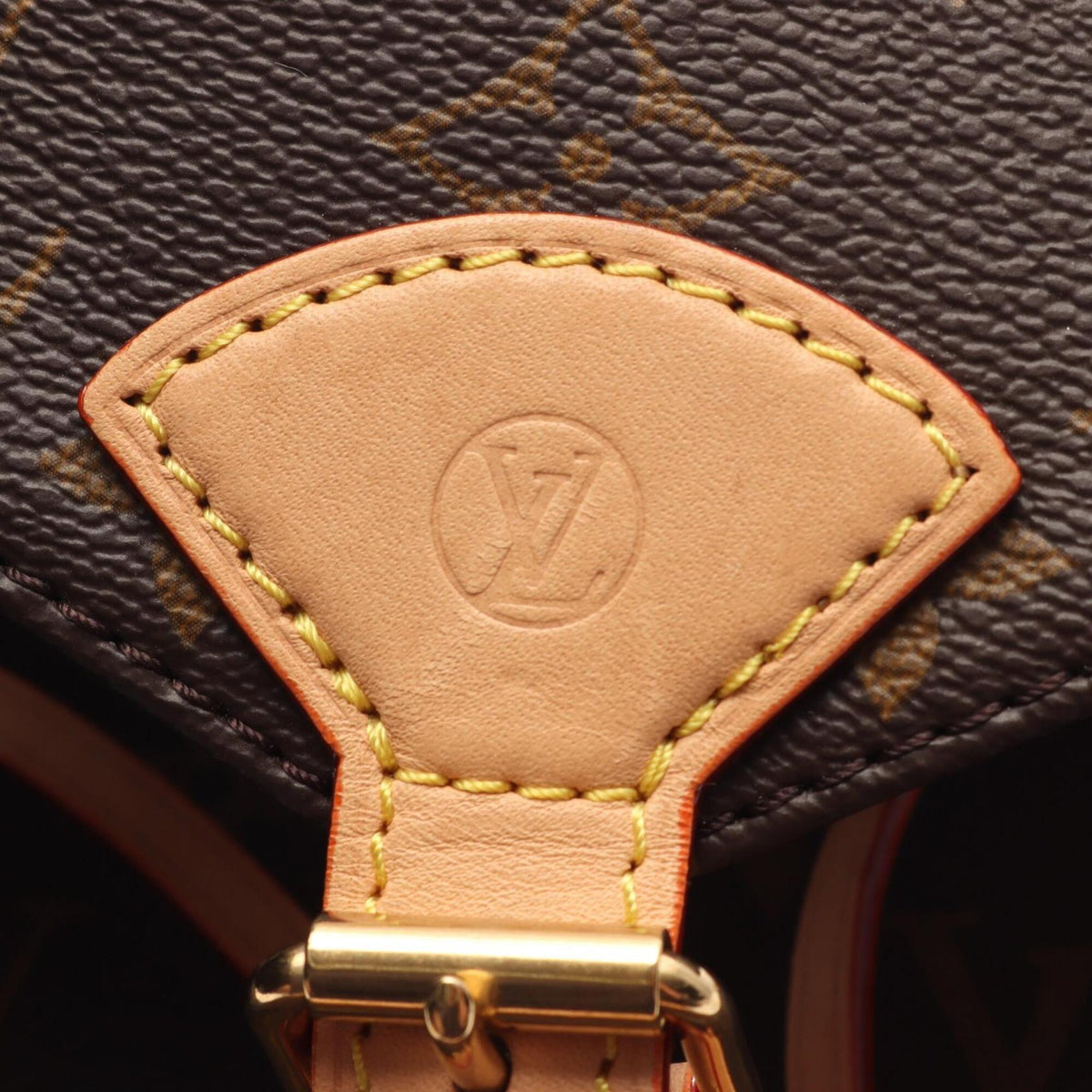 Louis Vuitton Brown Coated Canvas Leather Backpack Handbag (Pre-Owned)