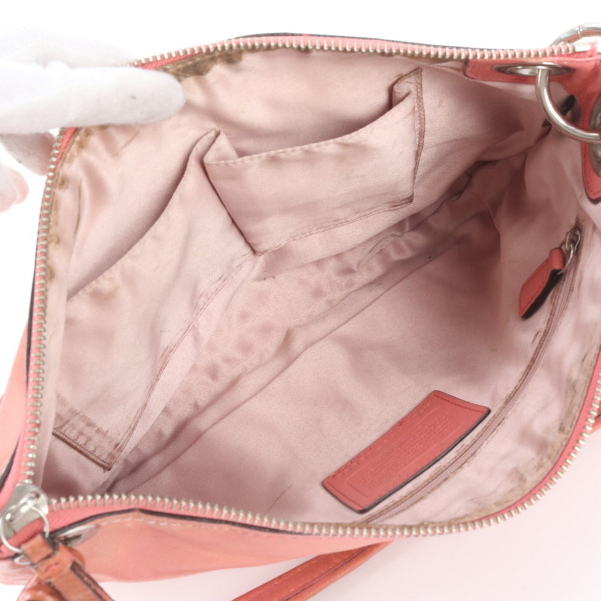 Coach Pink Leather Handbag Shoulder Bag Tote Bag (Pre-Owned)