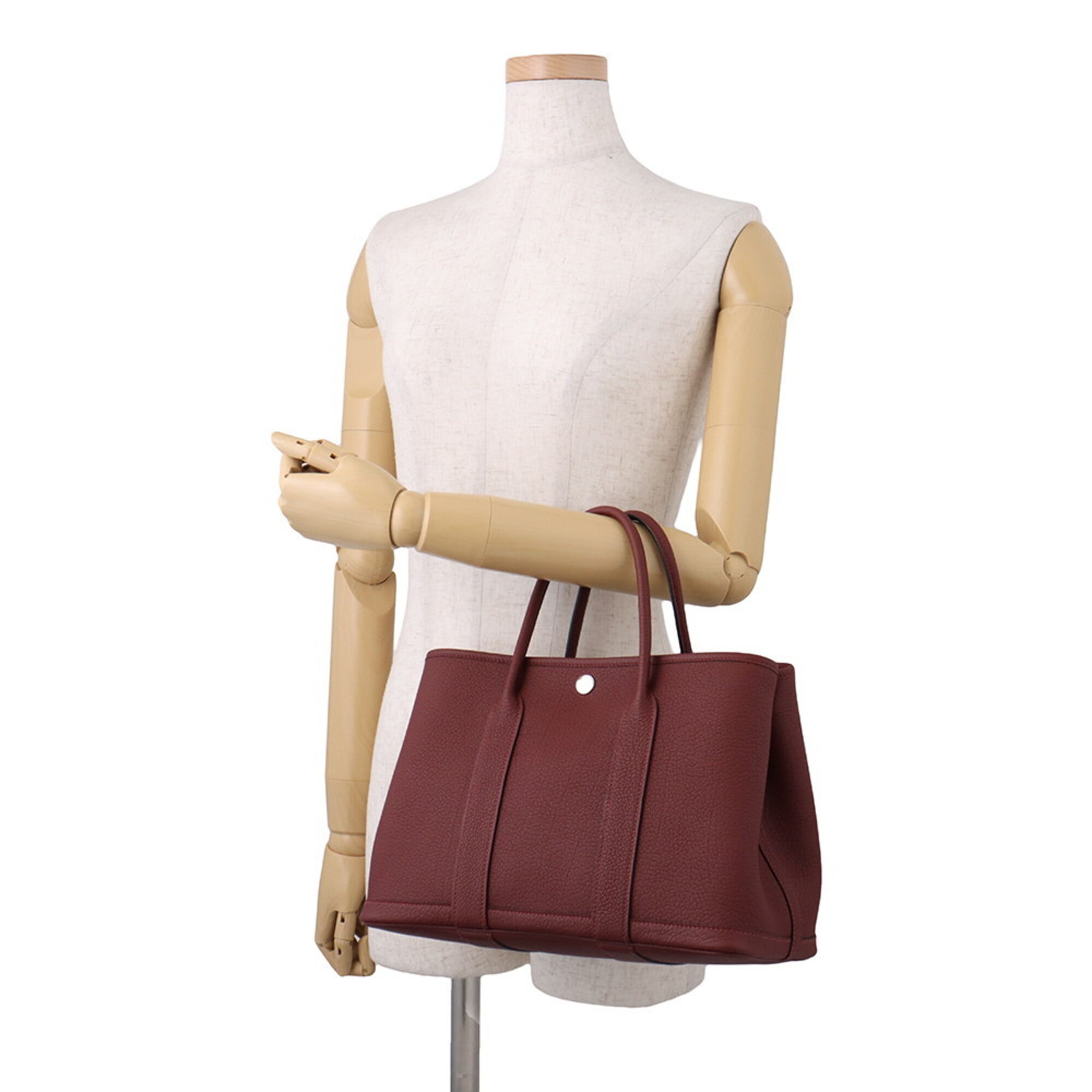 Hermes Rouge H Negonda Leather Tote Bag