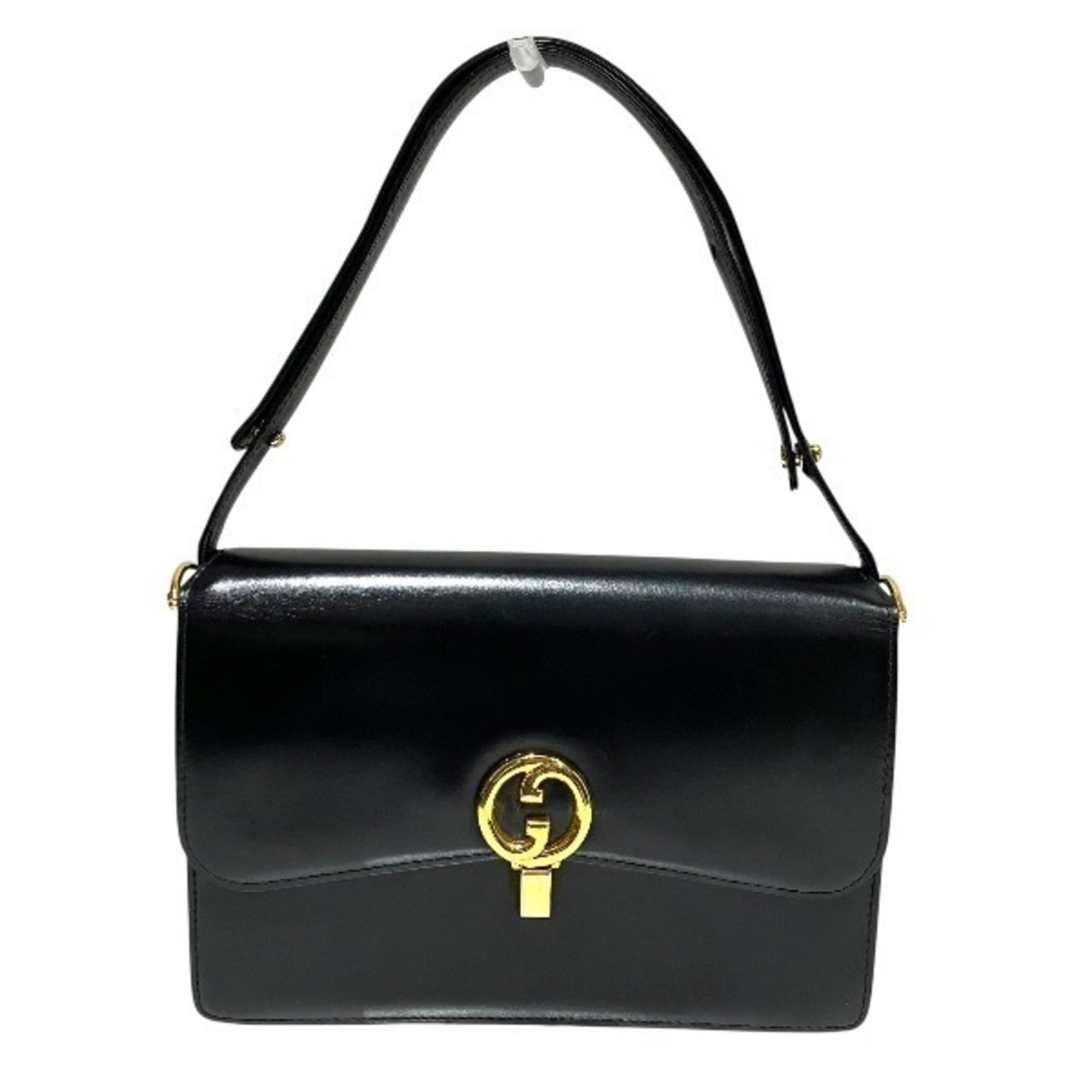 Gucci Black Leather Handbag Shoulder Bag (Pre-Owned)