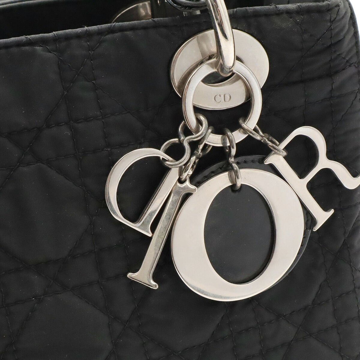 Christian Dior Lady Dior Black Nylon Handbag (Pre-Owned)