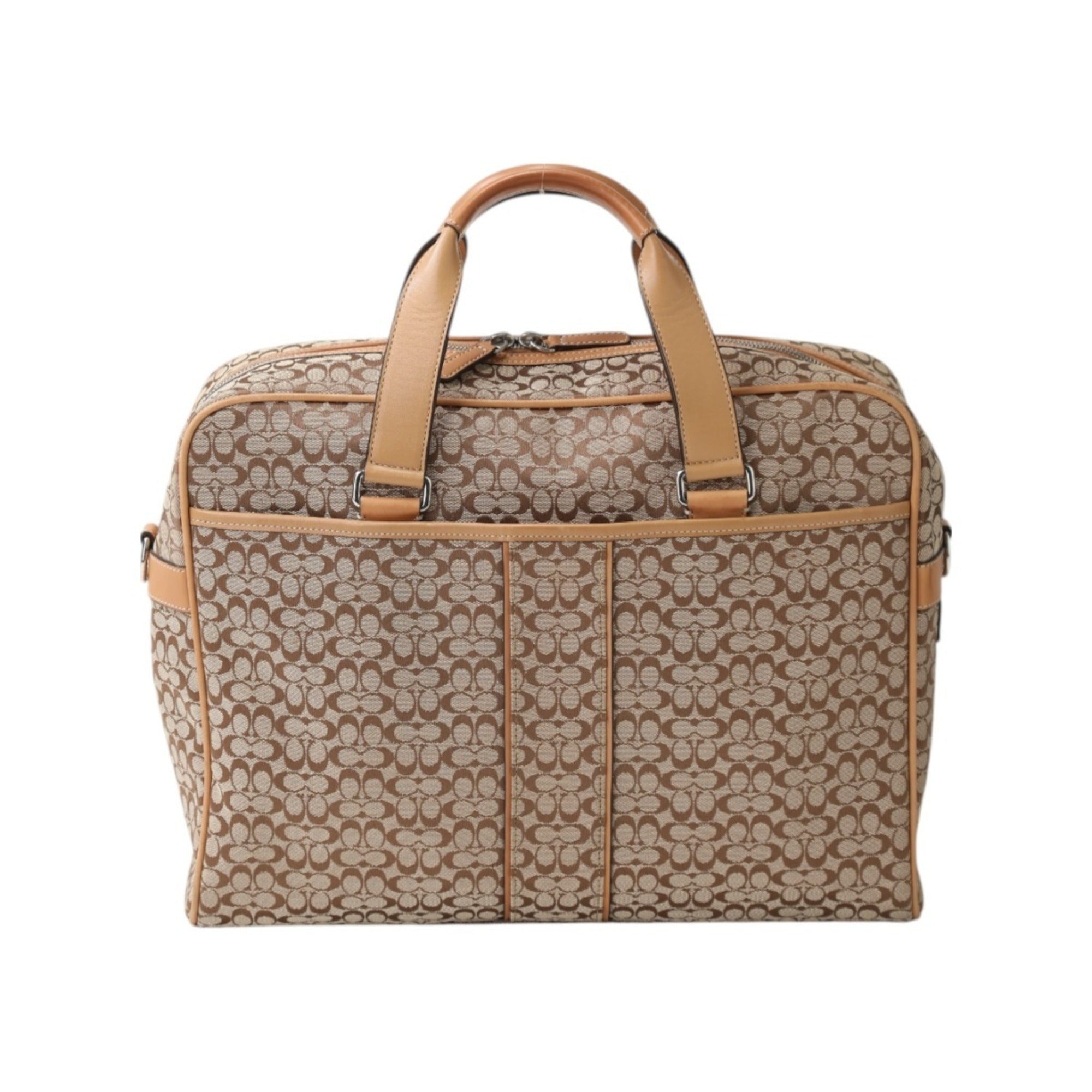 Coach Beige Canvas Briefcase (Pre-Owned)