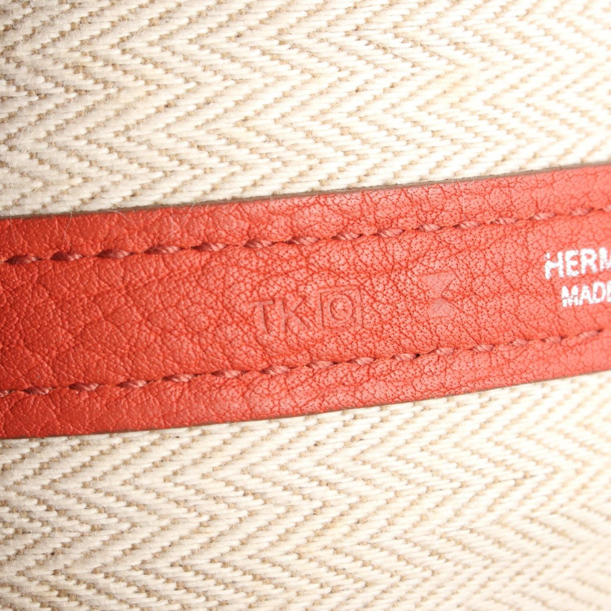 Hermes Red Color Negonda Leather Leather Handbag Tote Bag (Pre-Owned)