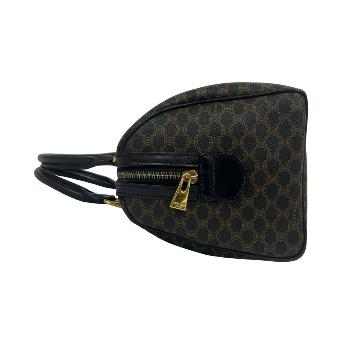 Celine Black Leather Pvc Boston Bag Handbag (Pre-Owned)
