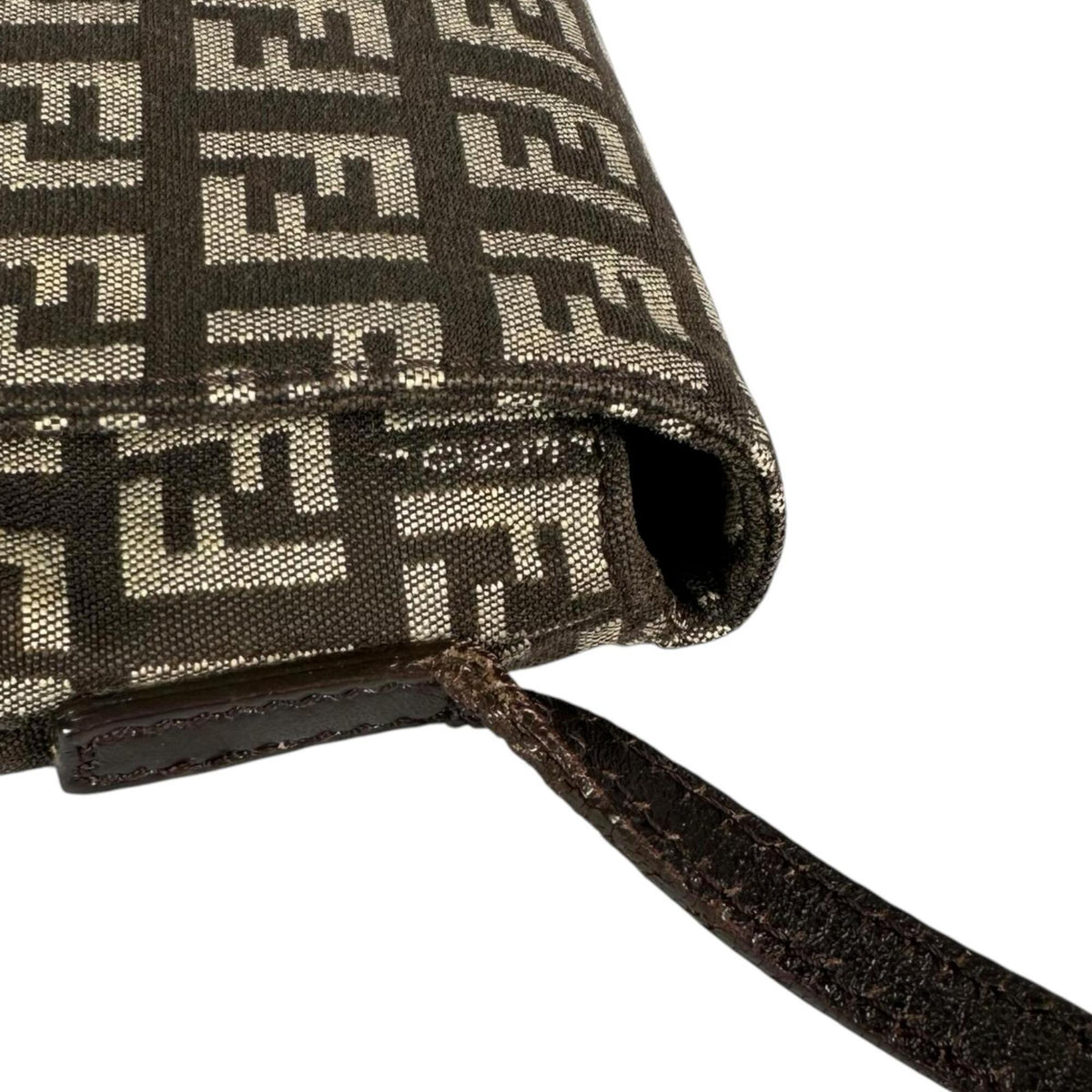 Fendi Brown Canvas Leather Shoulder Bag (Pre-Owned)
