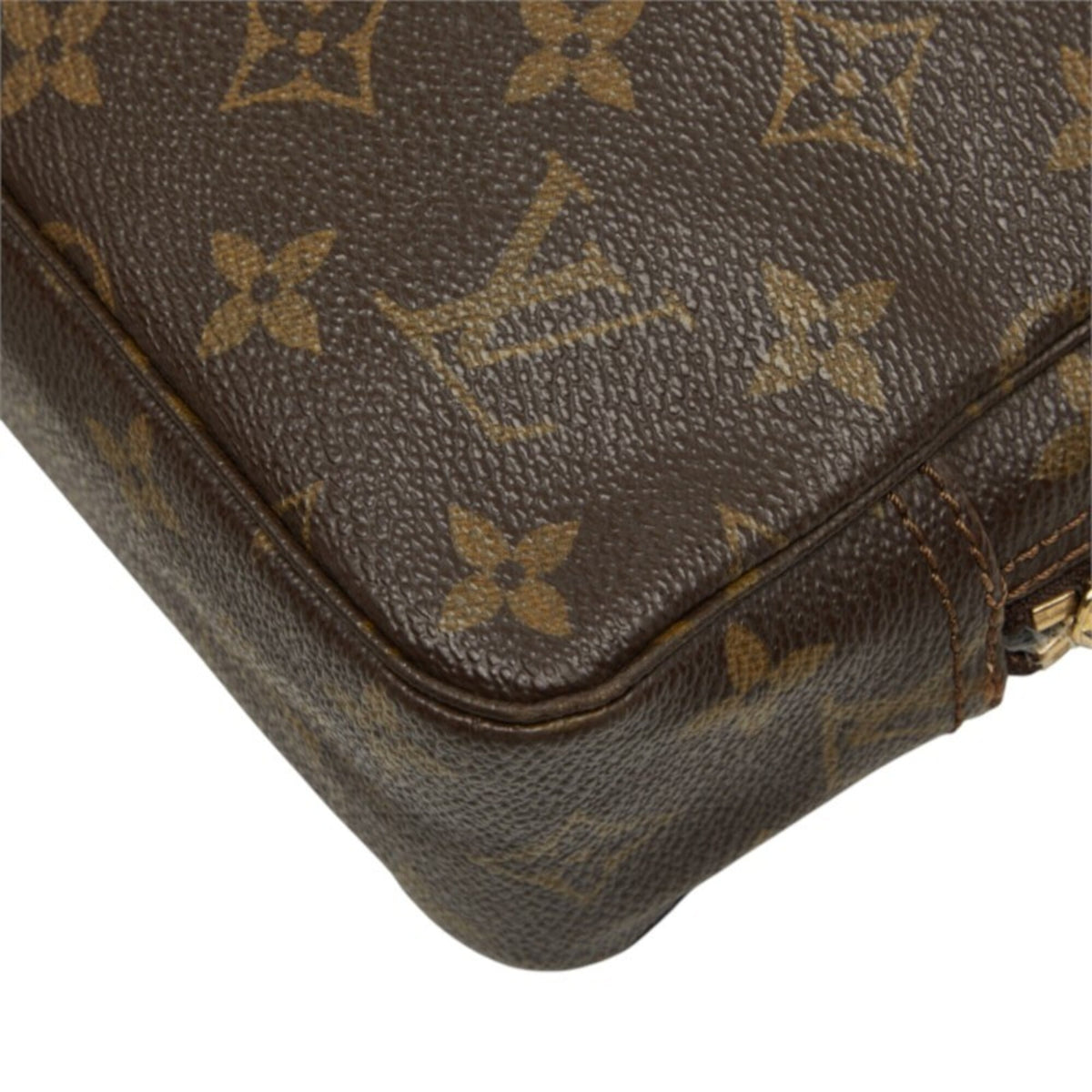 Louis Vuitton Brown Pvc Clutch Bag Pouch (Pre-Owned)