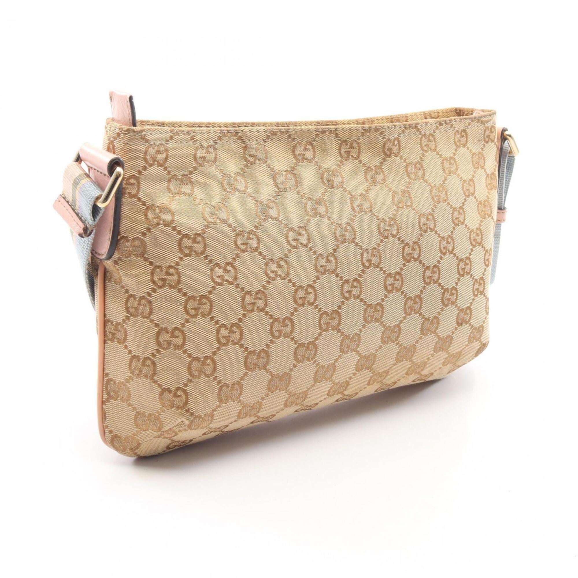 Gucci Gg Canvas Beige Pink Gg Canvas Handbag Shoulder Bag (Pre-Owned)