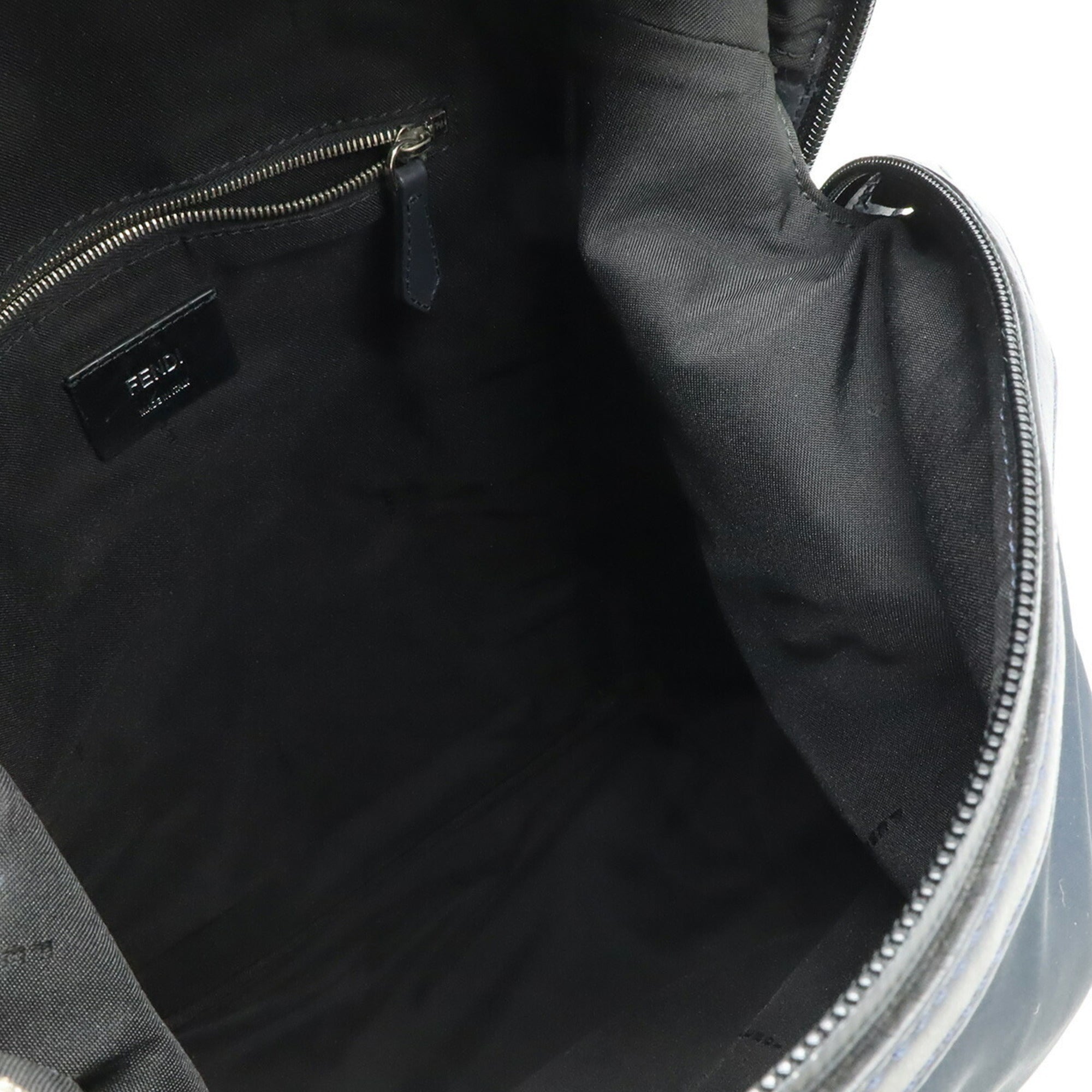 Fendi Blue Navy Pink Nylon Leather Backpack (Pre-Owned)