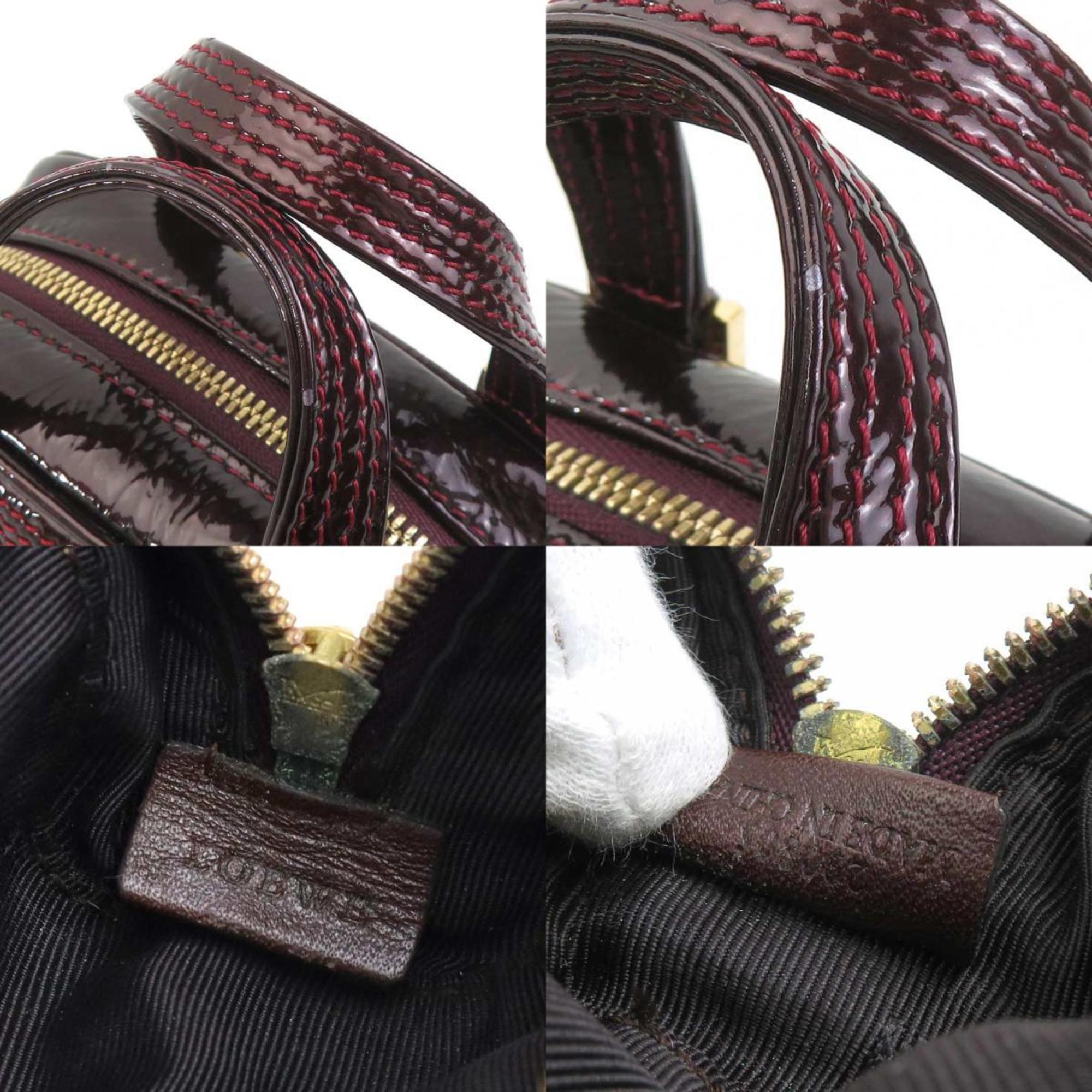 Loewe Burgundy Patent Leather Handbag Shoulder Bag (Pre-Owned)